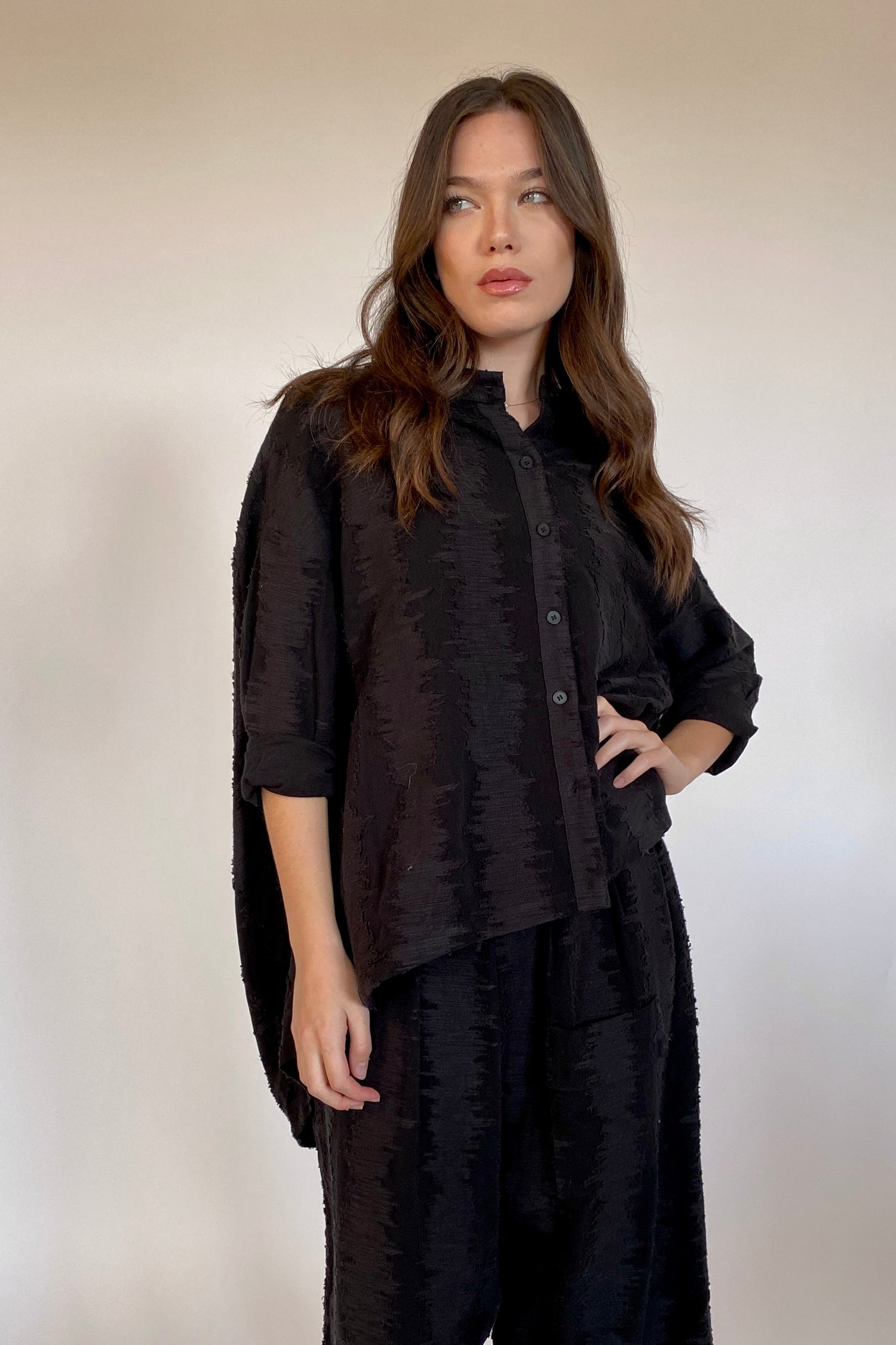 camicia kimono nera