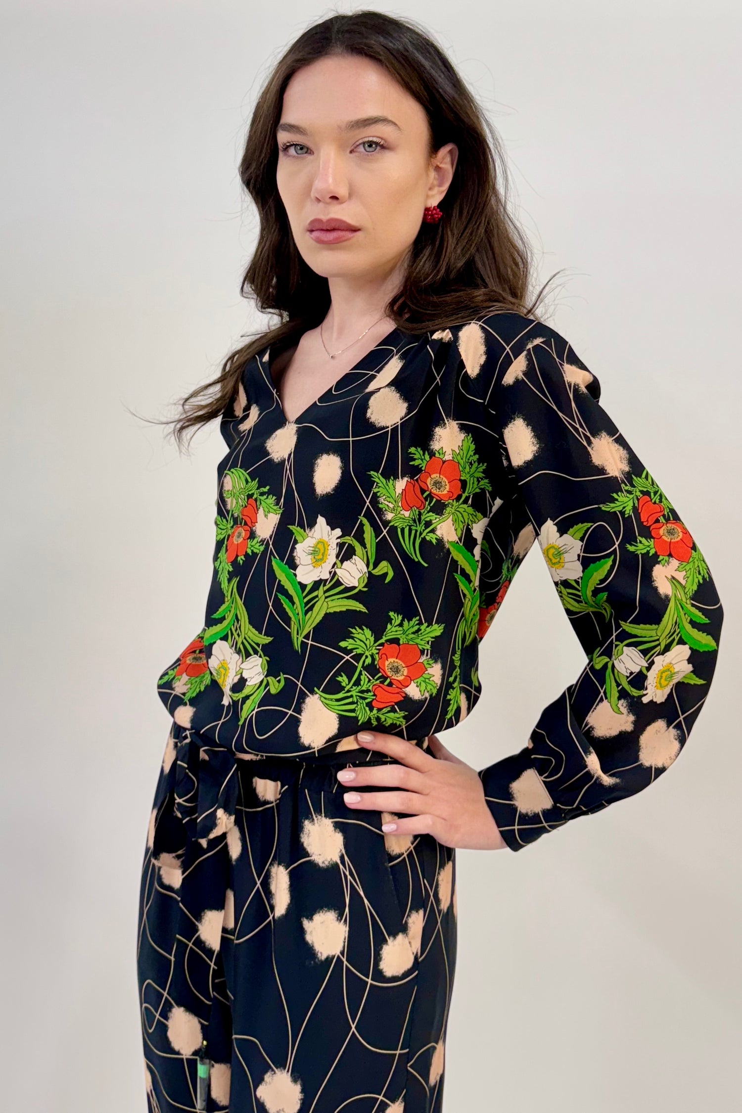 Camicia Viscosa Fantasia Floreale