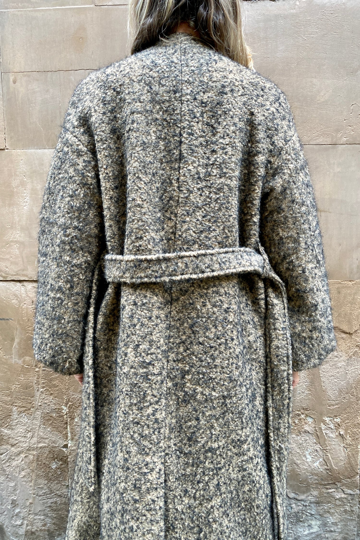 Cappotto Bouclé con Polsini