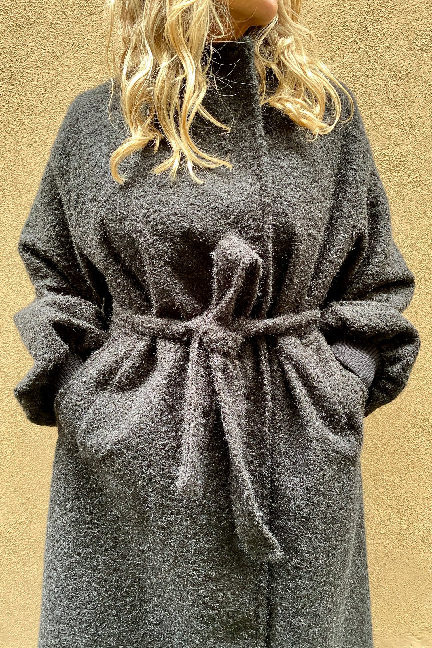 Cappotto Bouclé con Polsini
