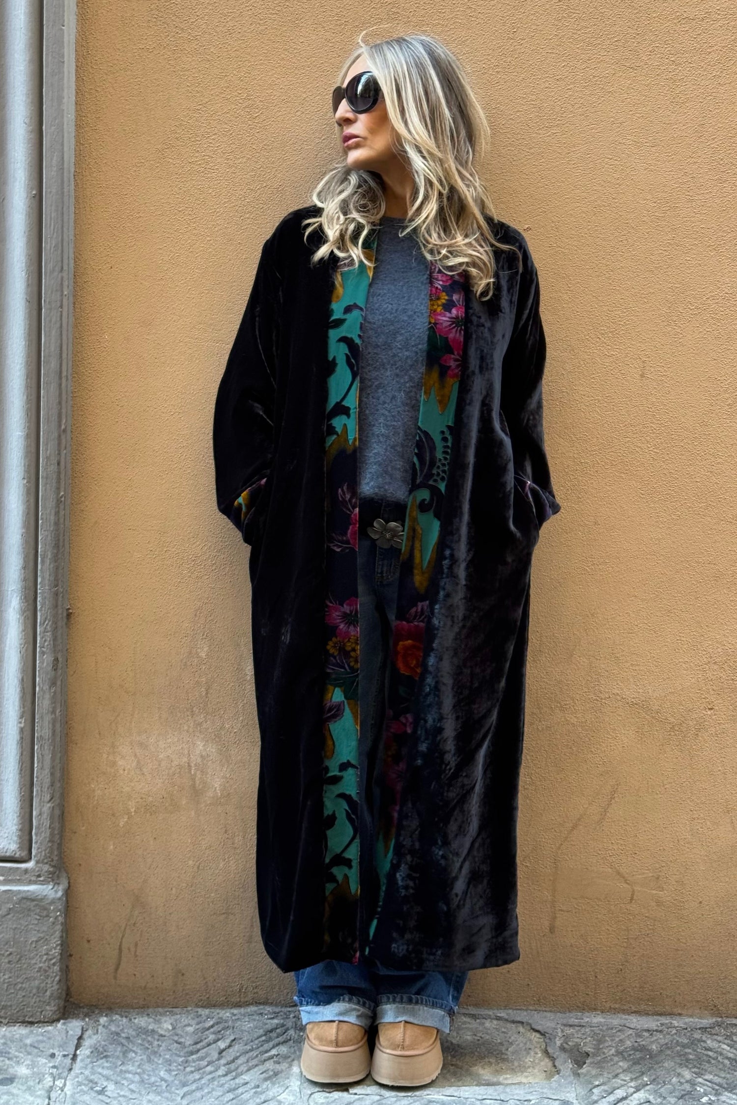 Kimono Lungo Bordo Devorè