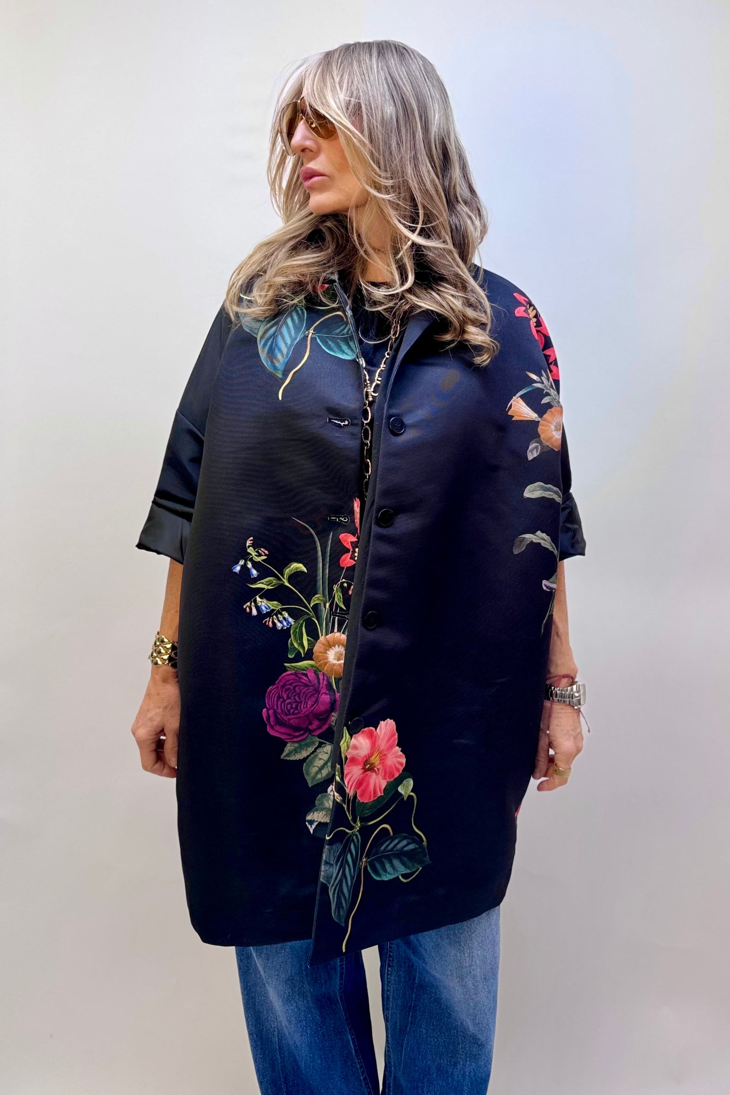 Giacca Kimono Mazzi di Fiori