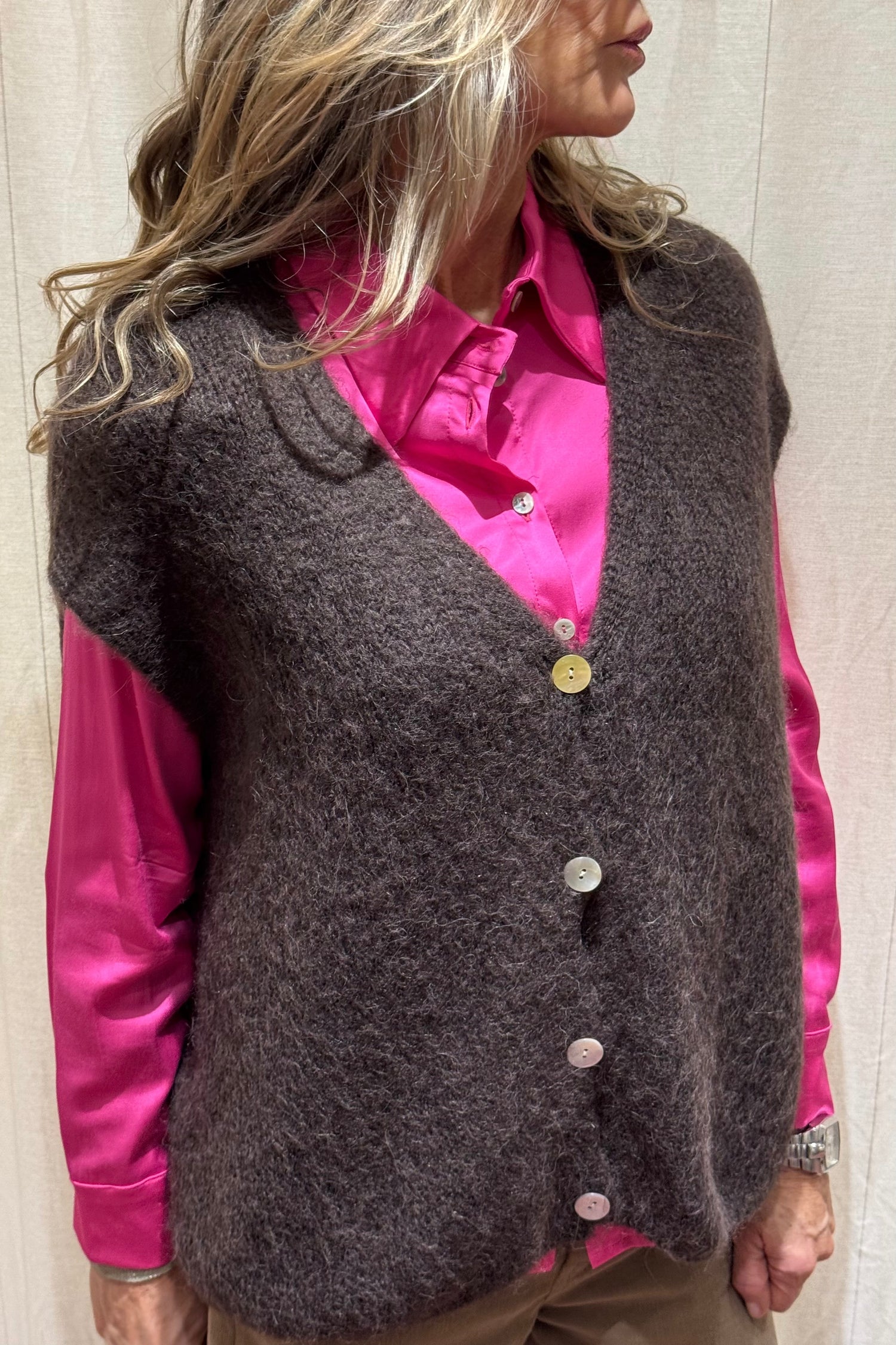 Gilet Bottoni Alpaca