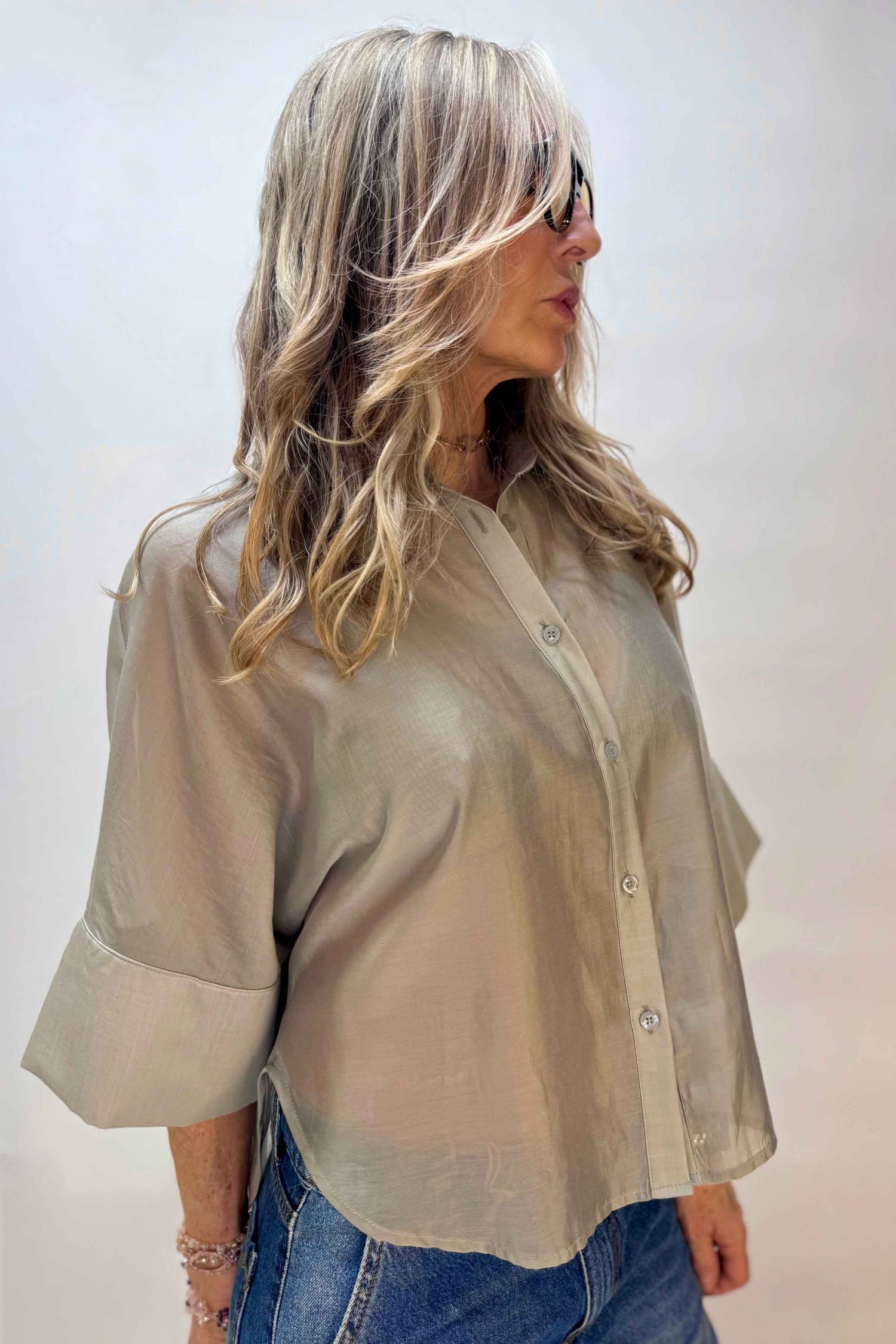 Camicia Colletto Lyocell