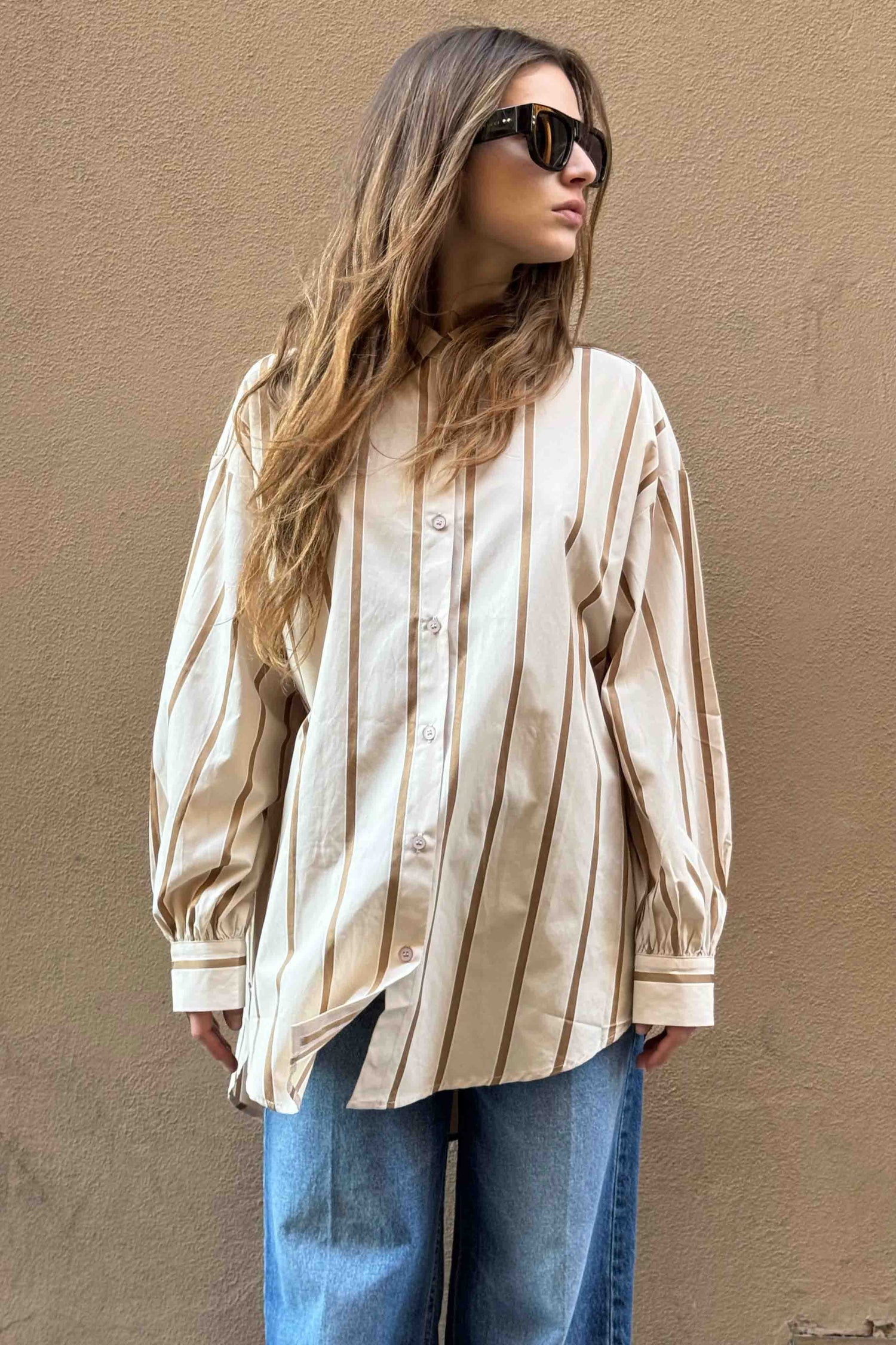 Camicia Uomo Righe Larghe