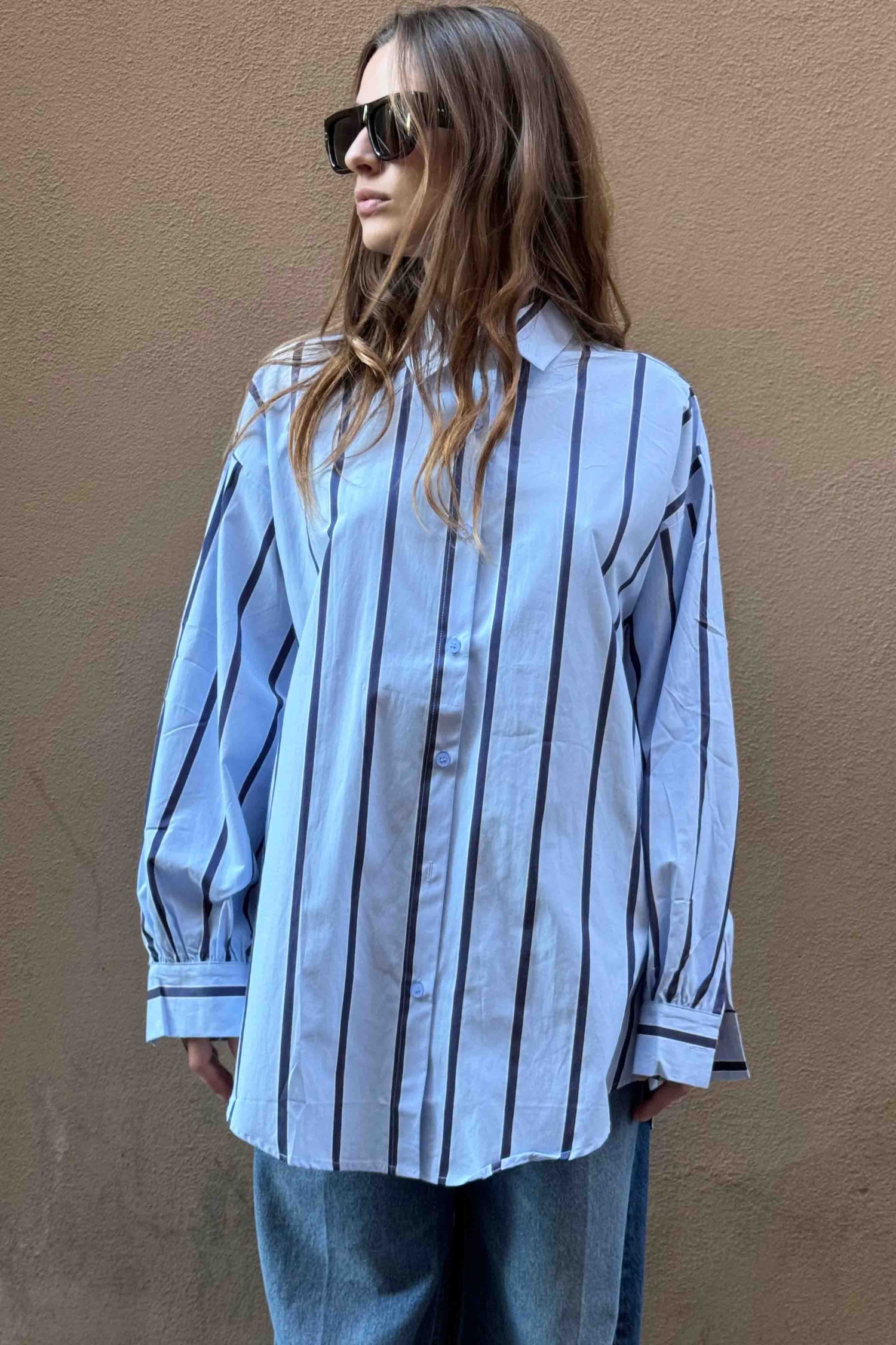 Camicia Uomo Righe Larghe