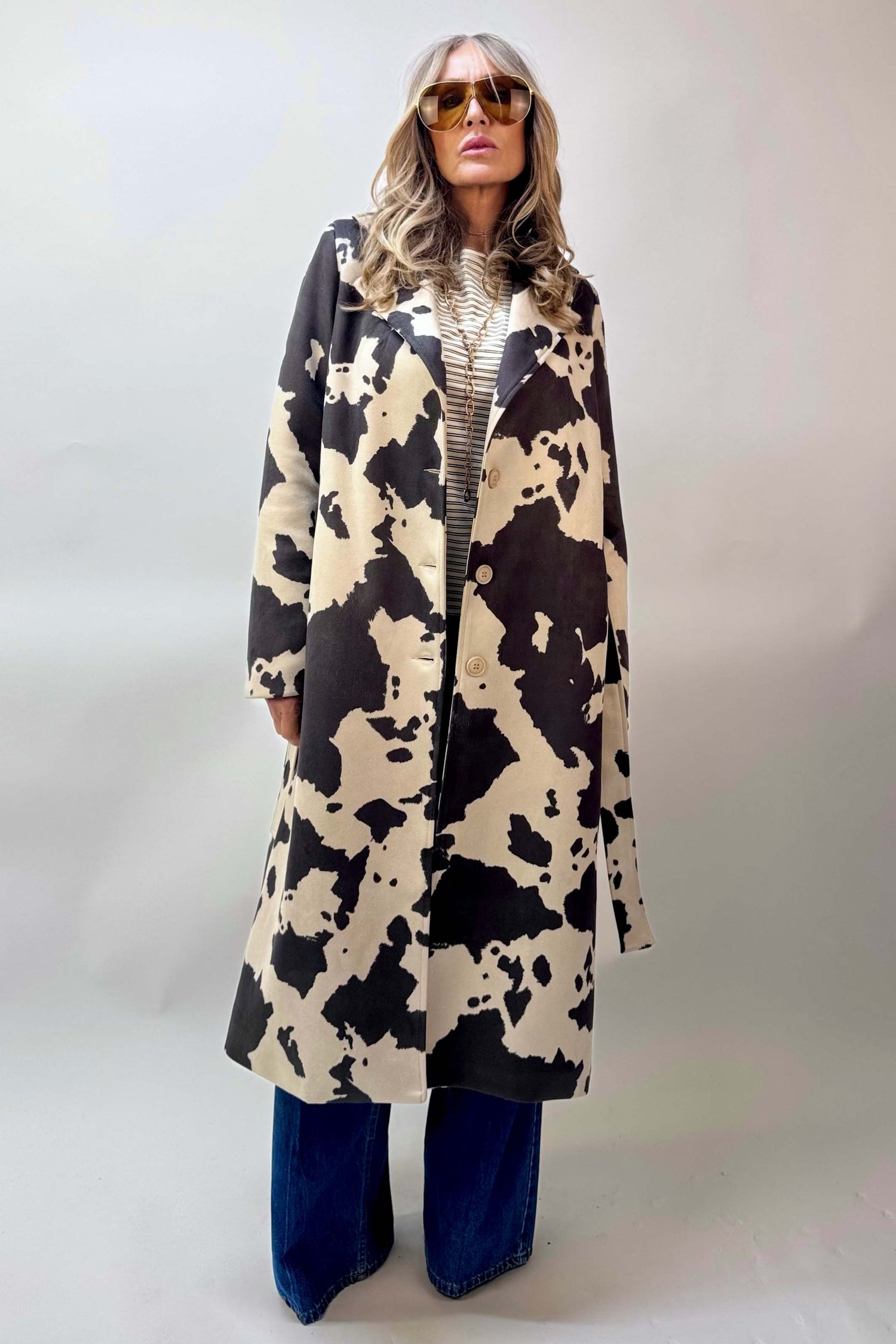 Trench Ecocamoscio Animalier