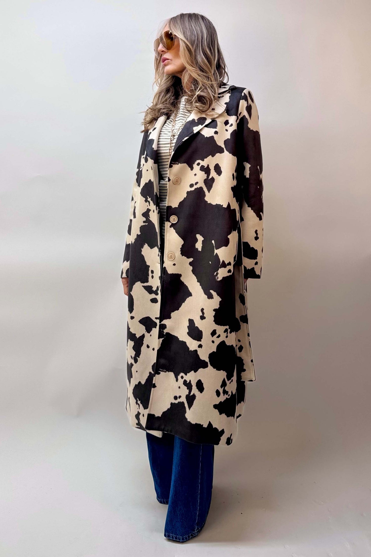 Trench Ecocamoscio Animalier