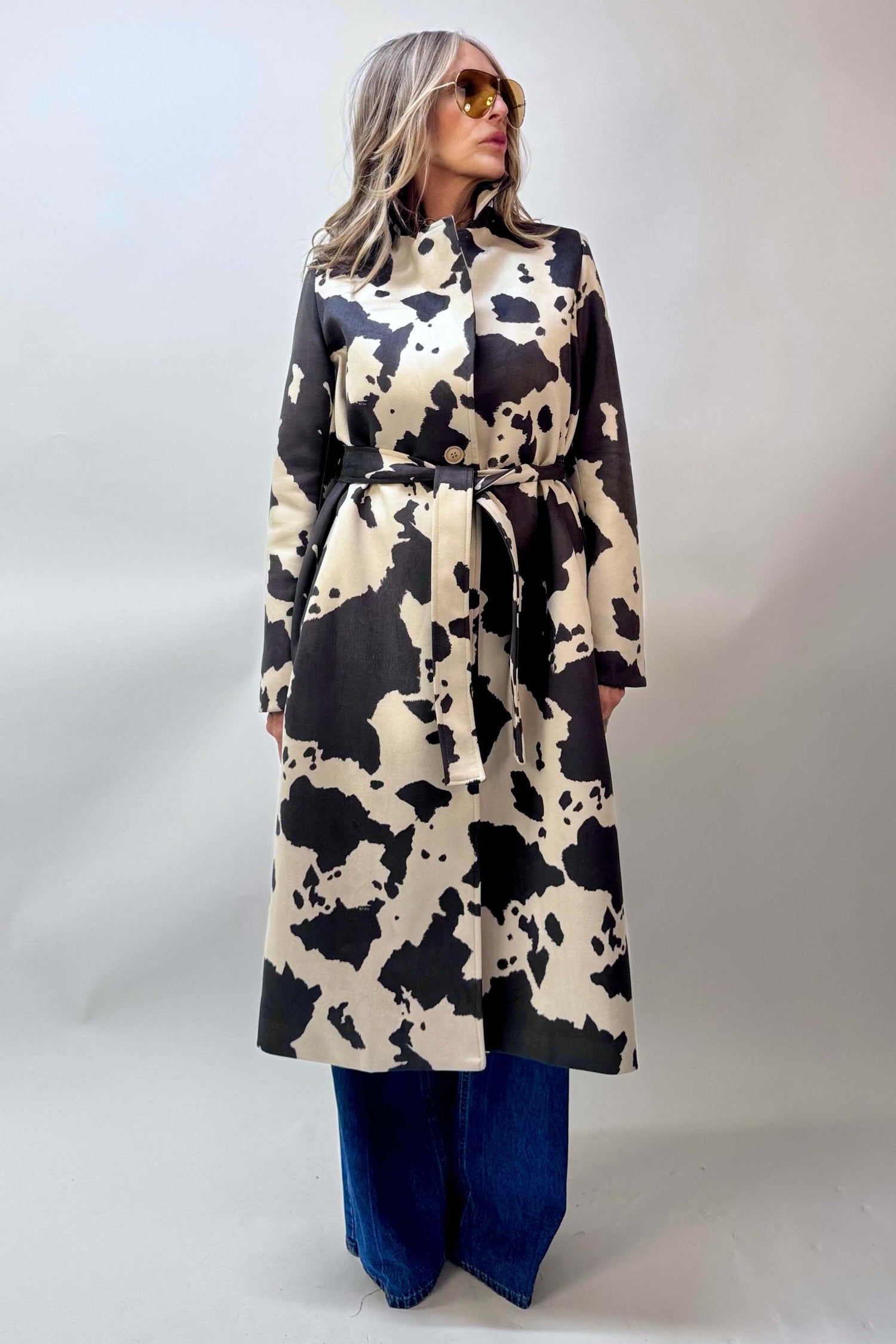 Trench Ecocamoscio Animalier