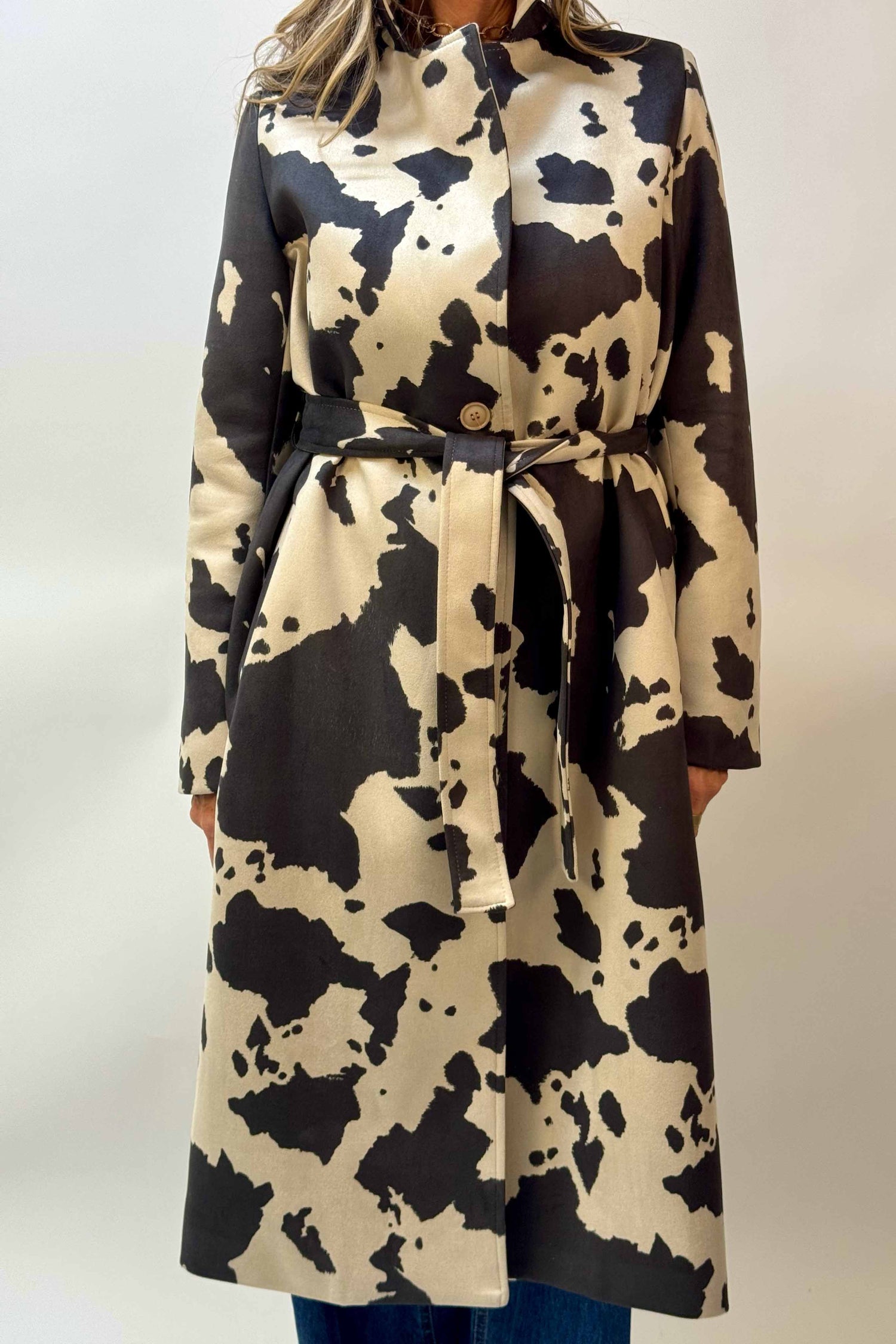 Trench Ecocamoscio Animalier