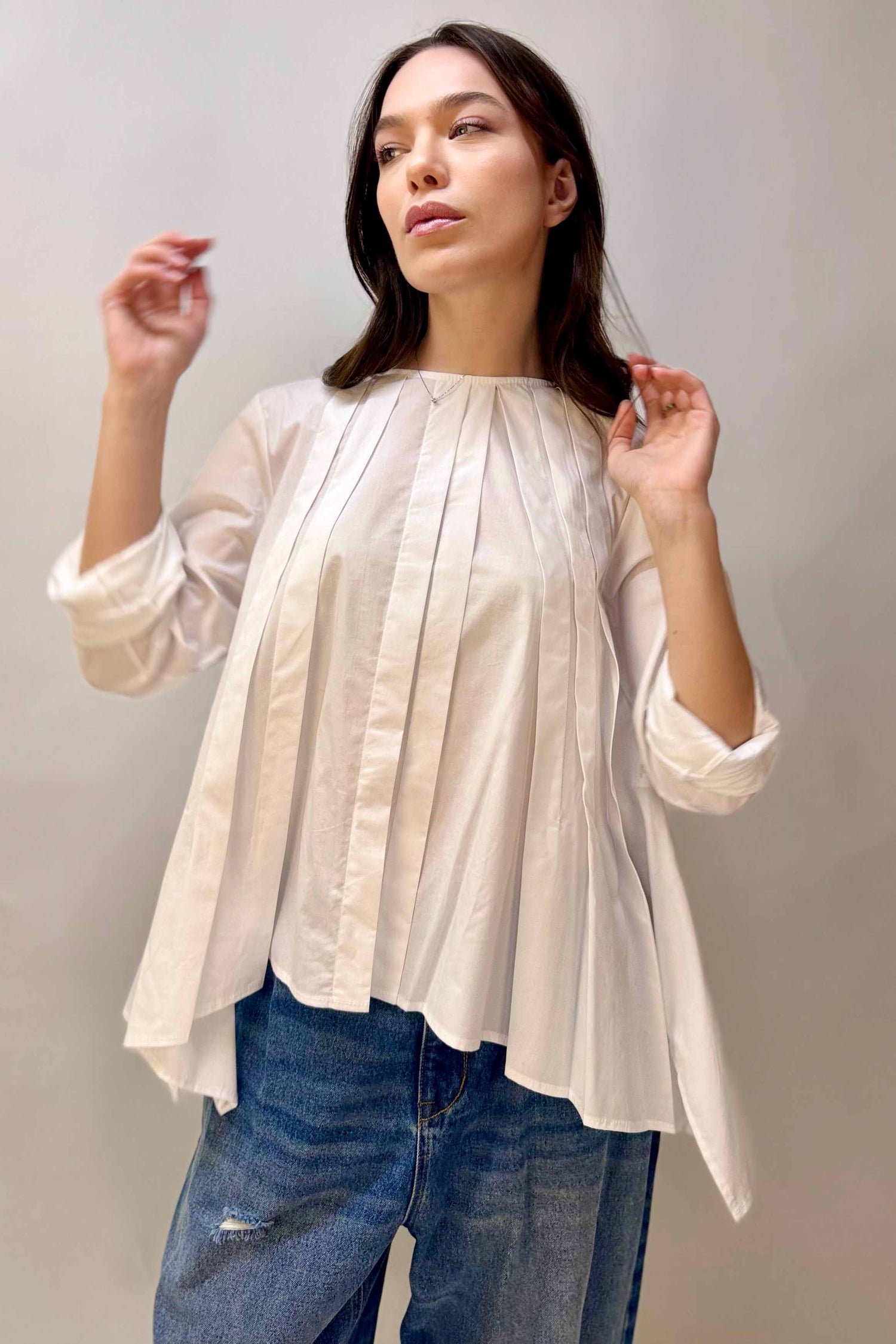 Camicia Cotone Svasata