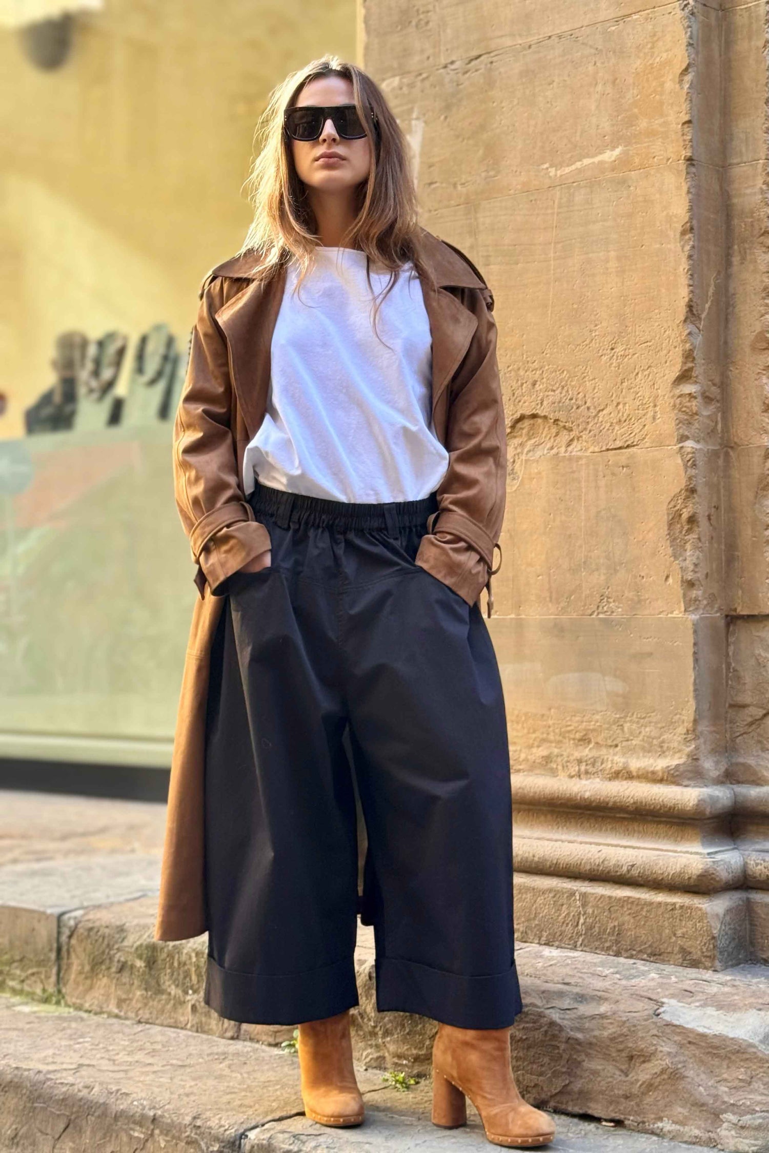 Pantalone Nero Largo