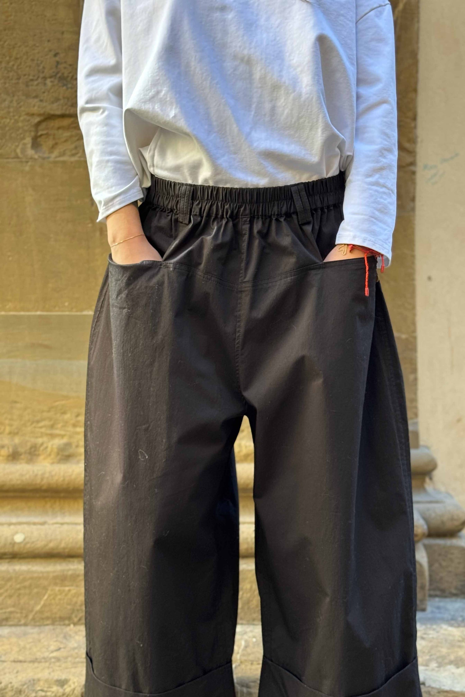 Pantalone Nero Largo