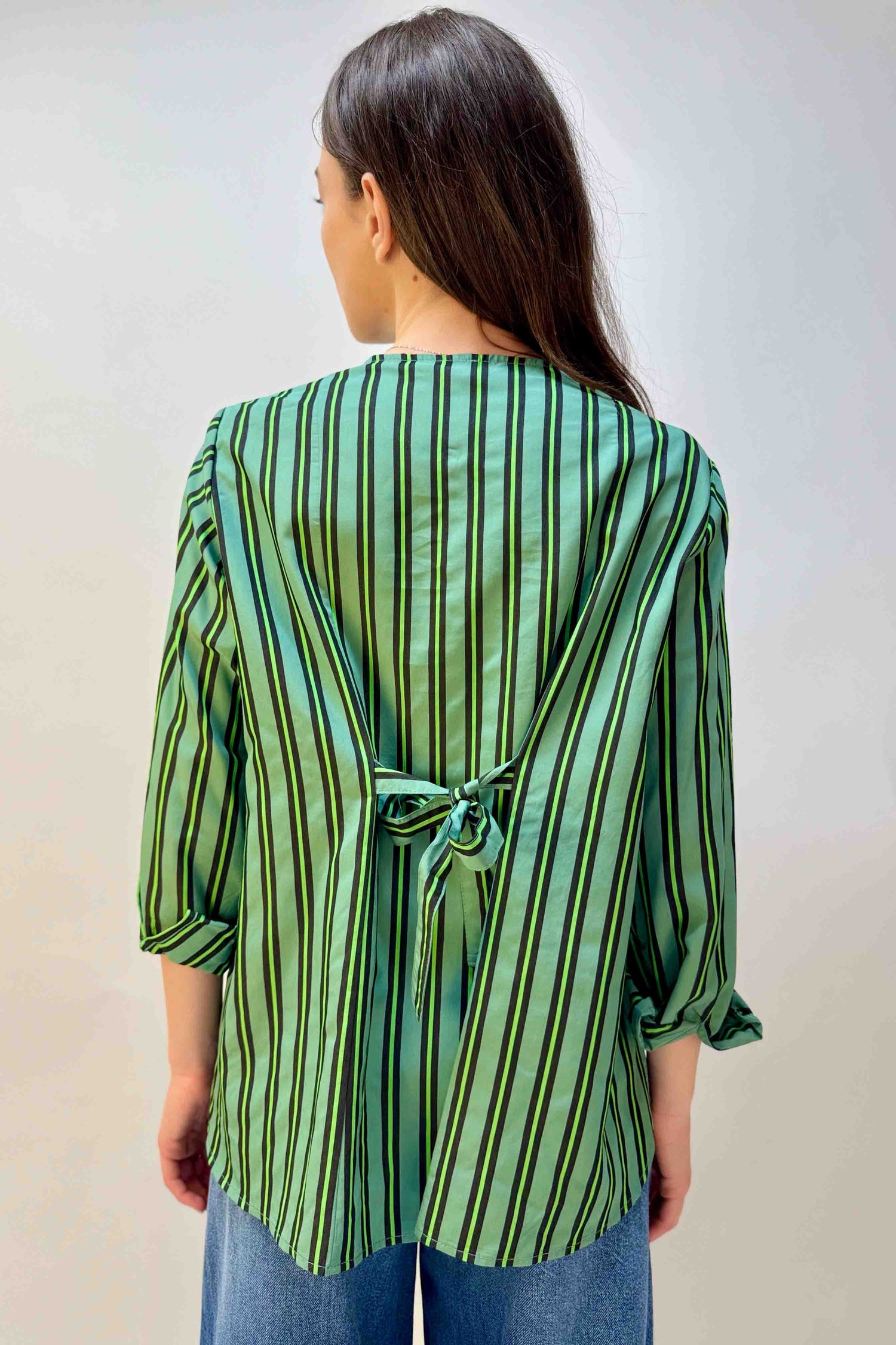 Camicia Righe Verdi