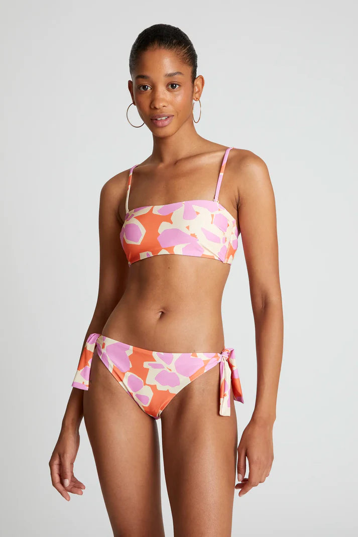 Reggiseno bikini dritto stampato Rubra Orange
