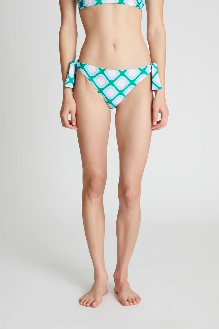 Slip bikini con lacci stampati Poniente
