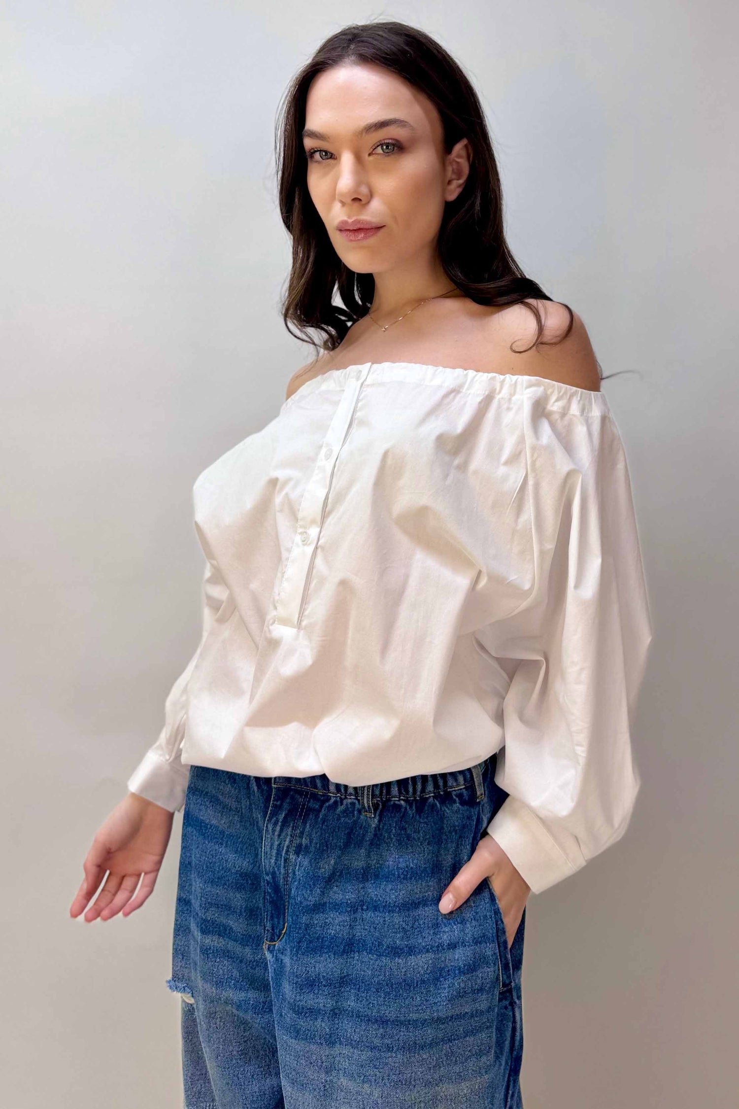 Camicia Scollo con Elastico