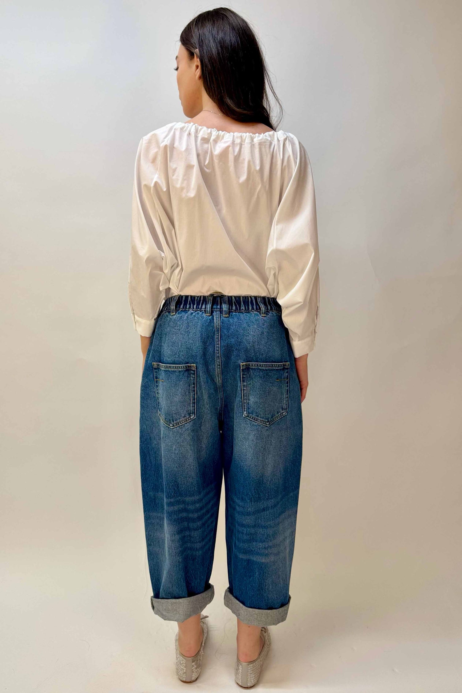 Jeans Baggy con Strappi