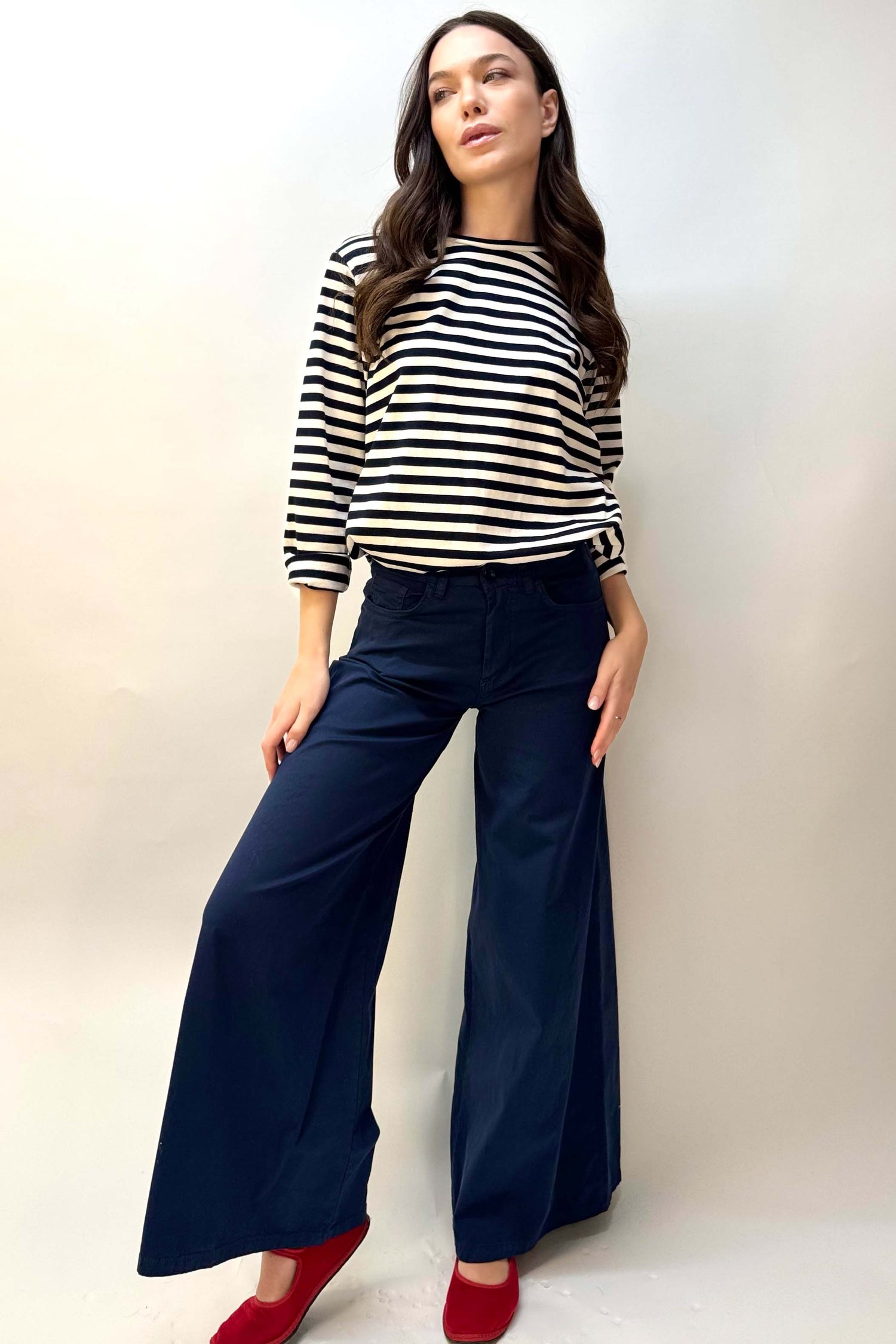 Pantalone Gamba Larga Cotone