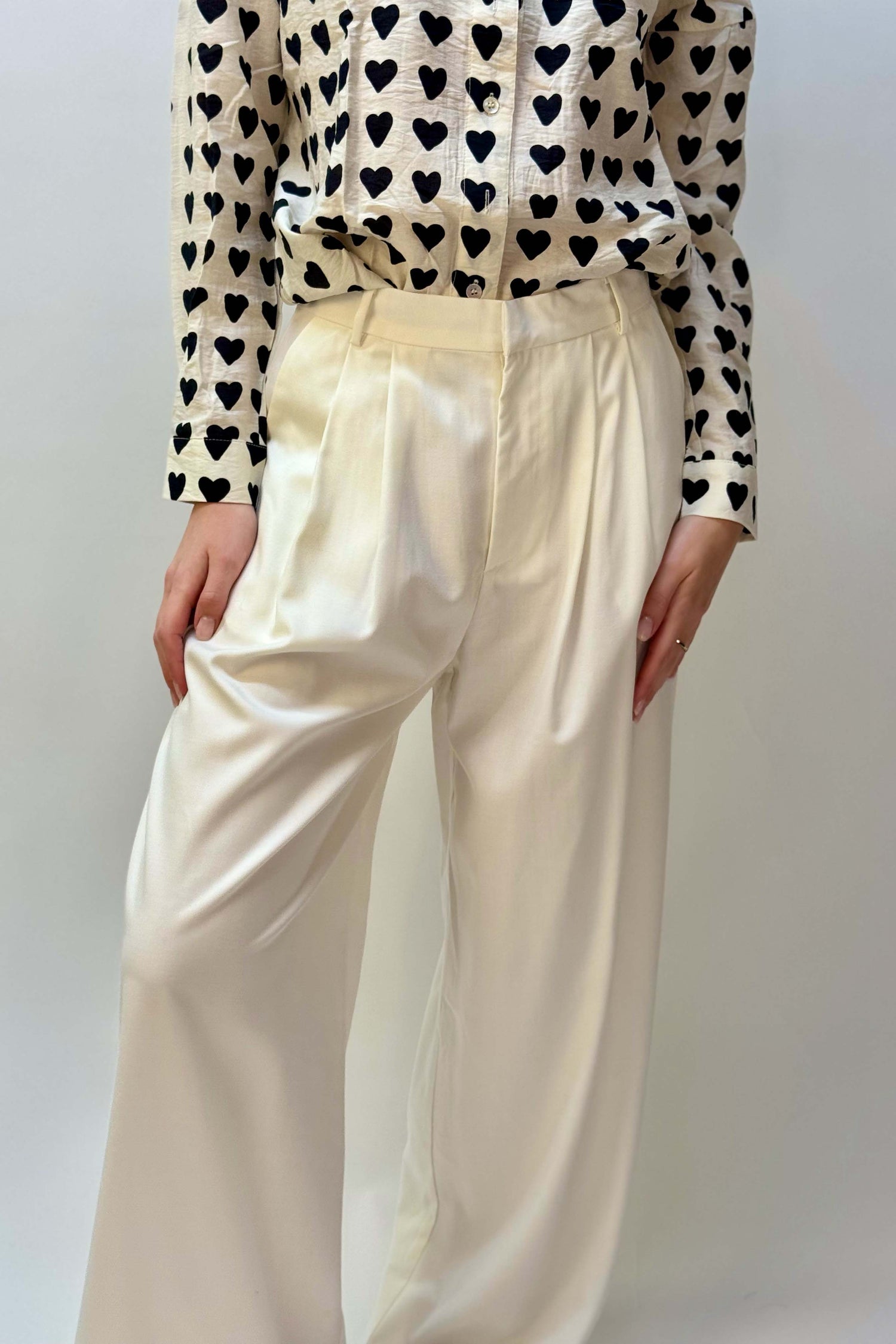 Pantalone Palazzo con Pinces