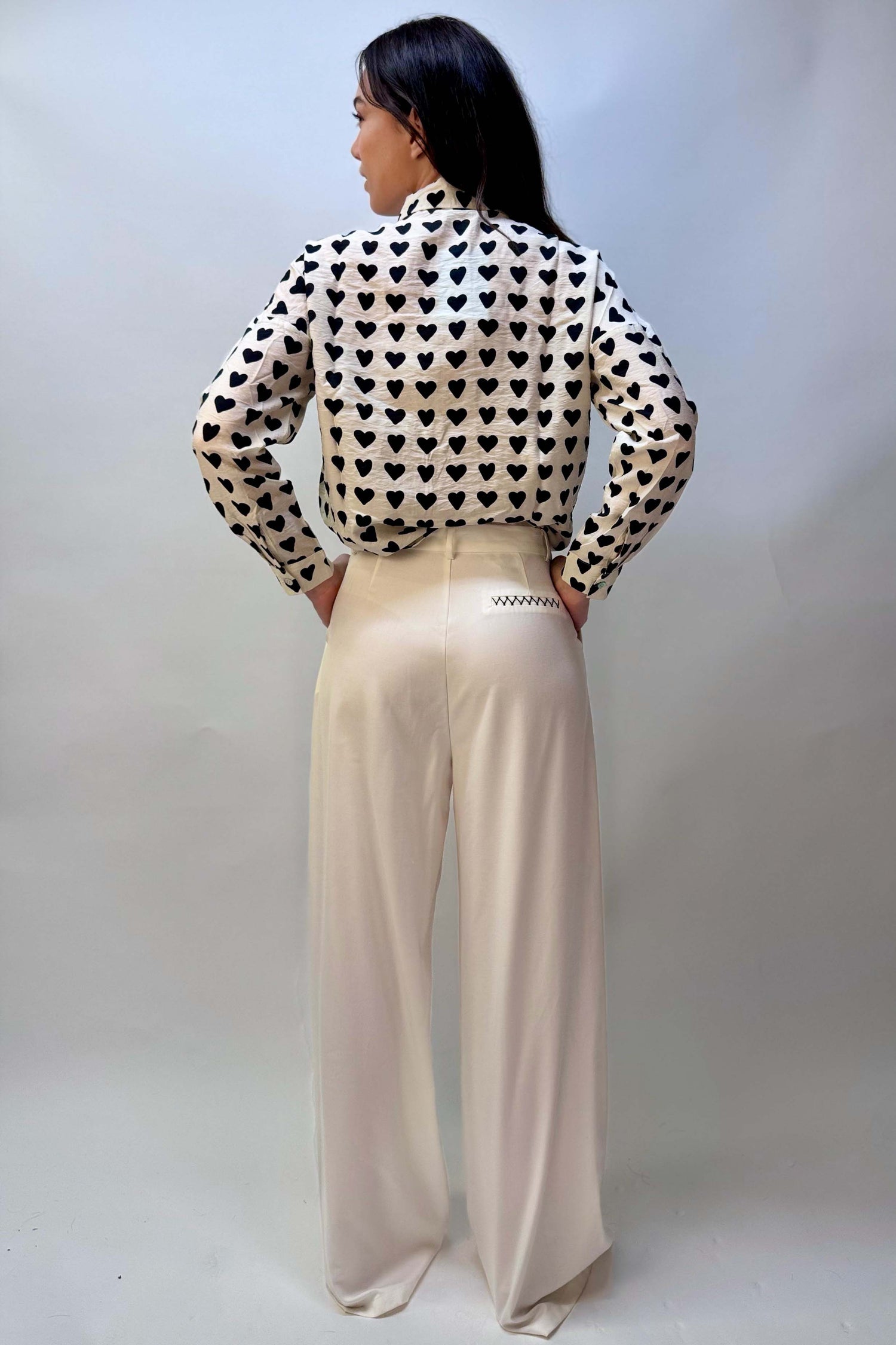 Pantalone Palazzo con Pinces