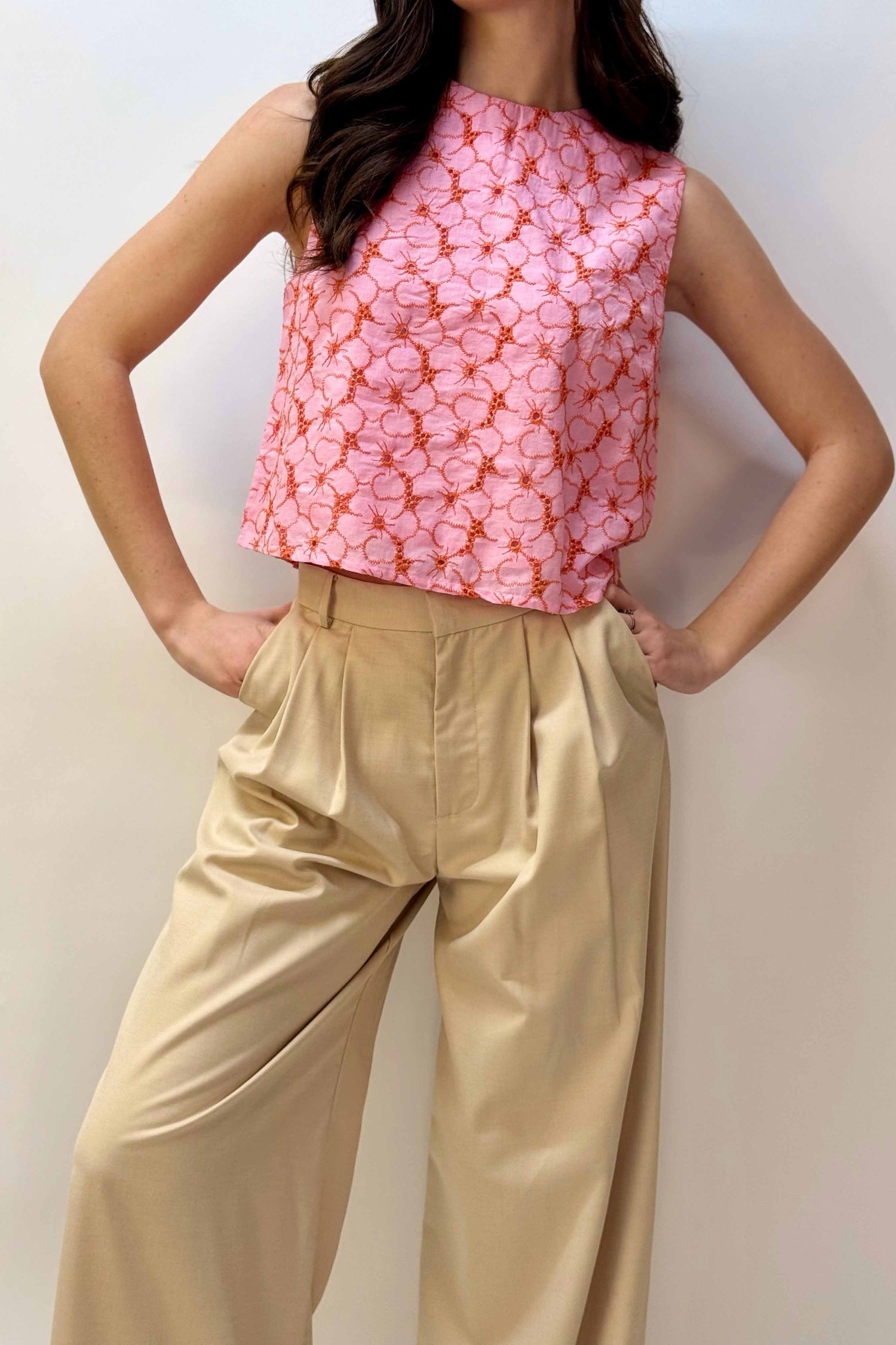 Pantalone Palazzo con Pinces