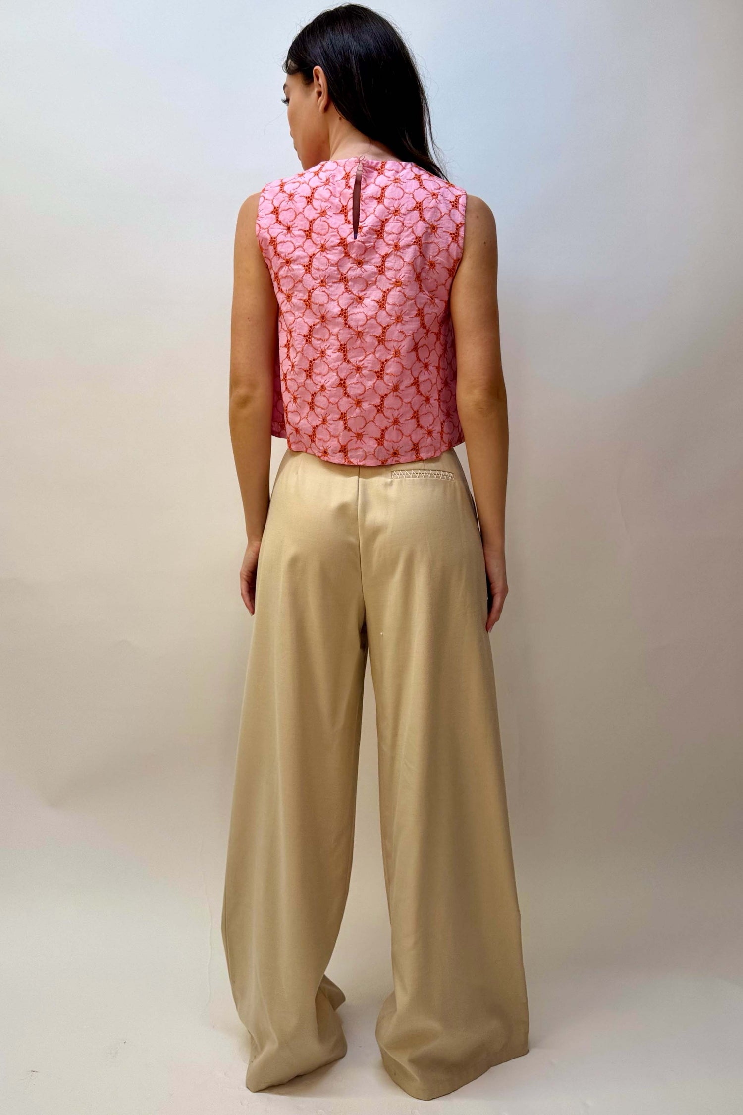 Pantalone Palazzo con Pinces