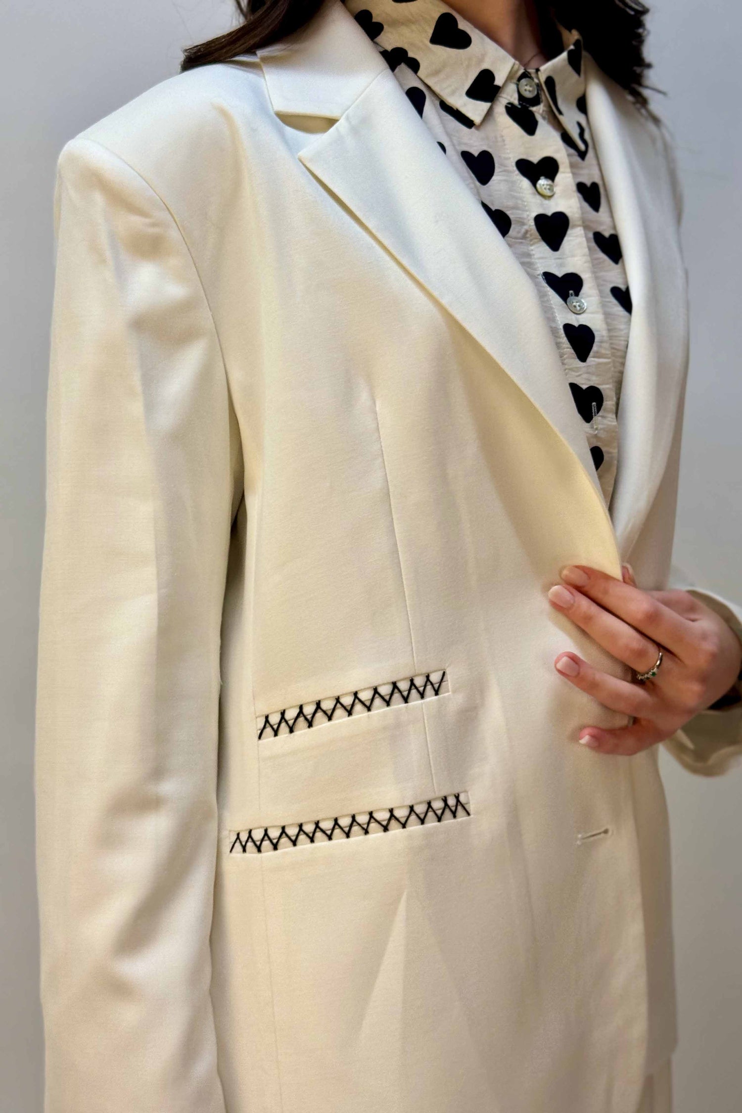 Giacca Squadrata Monopetto