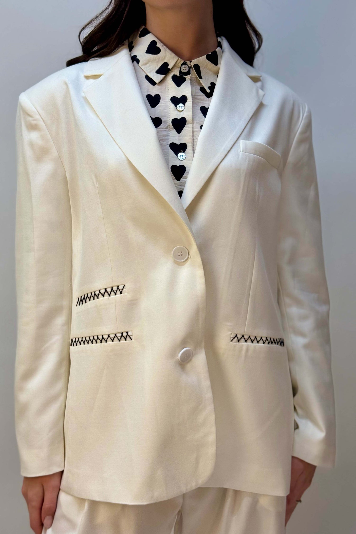 Giacca Squadrata Monopetto