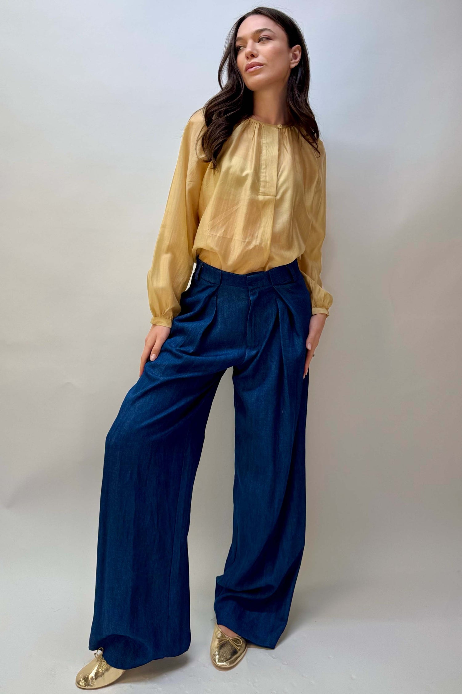 Pantalone Palazzo Denim