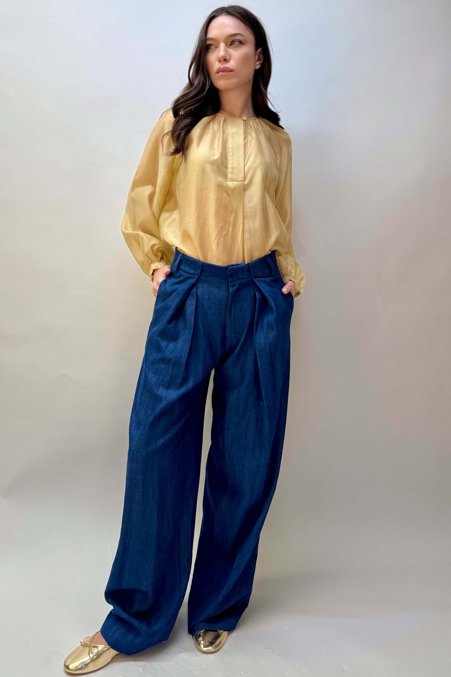 Pantalone Palazzo Denim