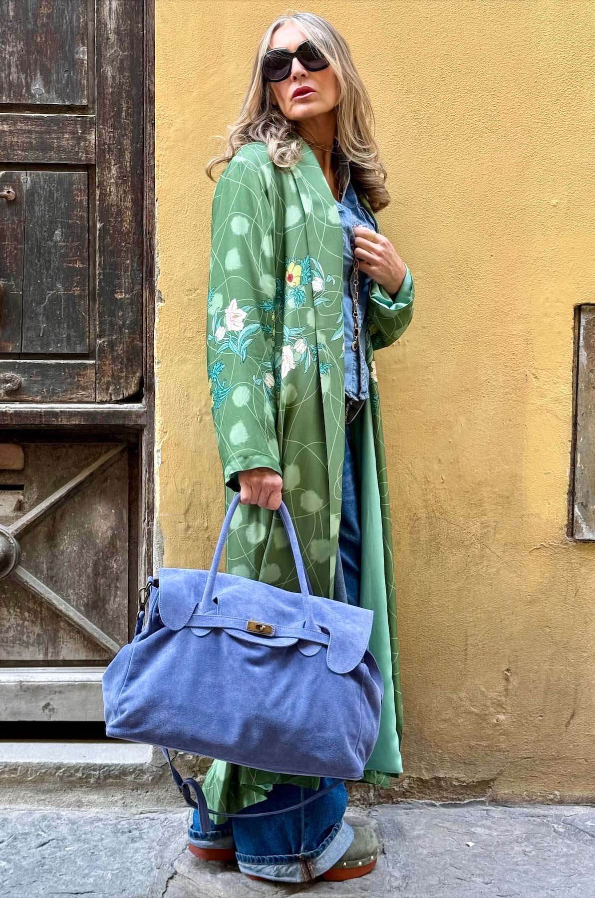 Borsa Kelly Grande Camoscio