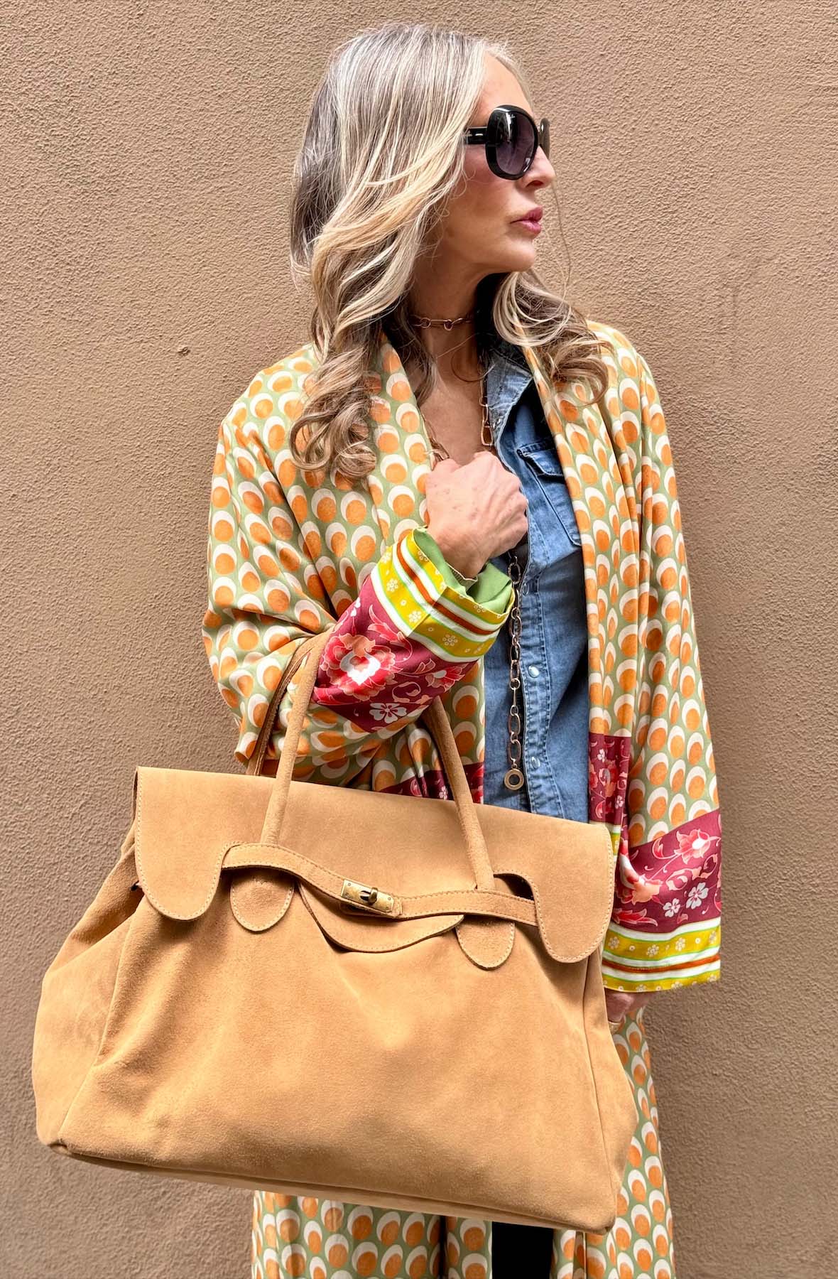 Borsa Kelly Grande Camoscio