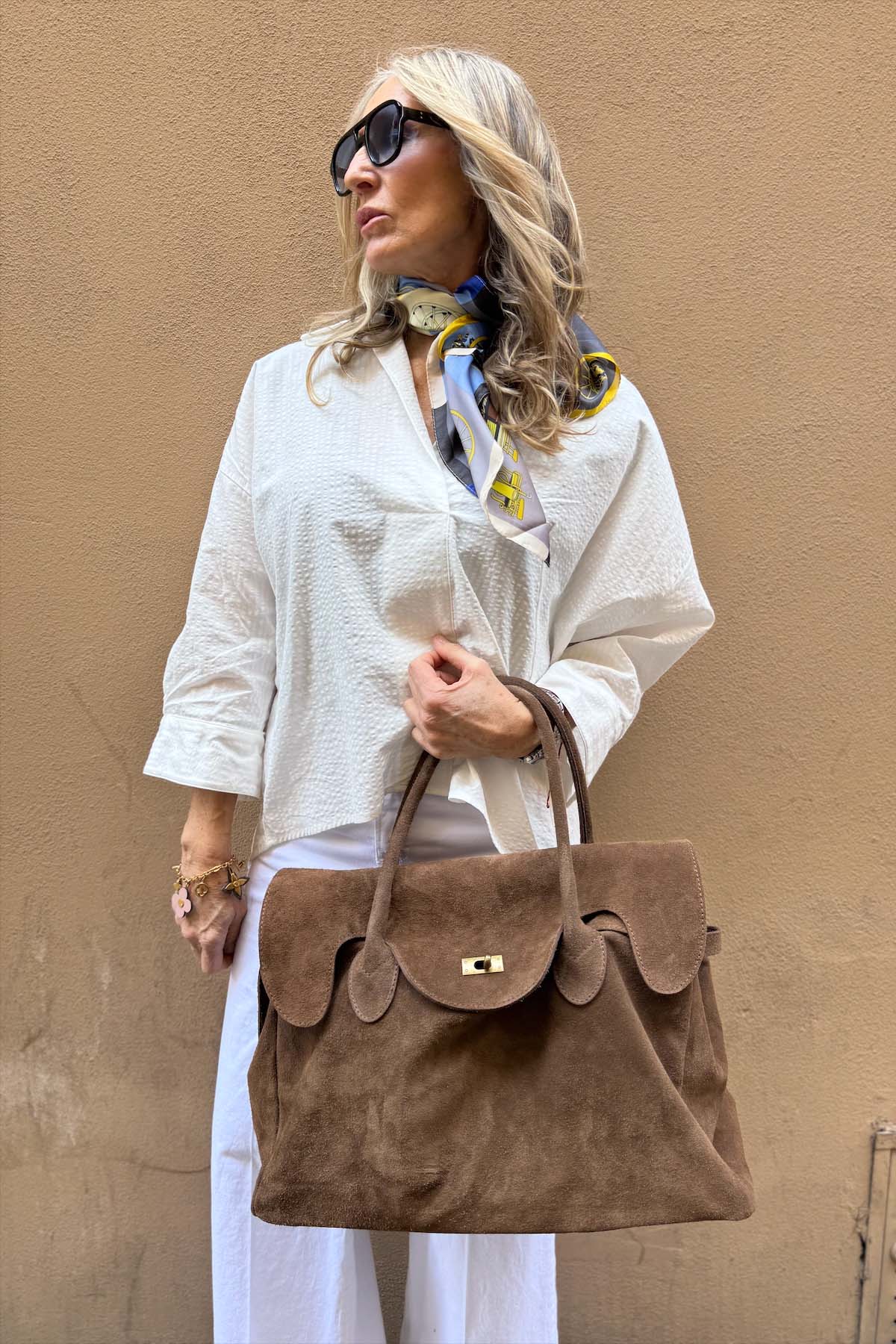 Borsa Kelly Grande Camoscio