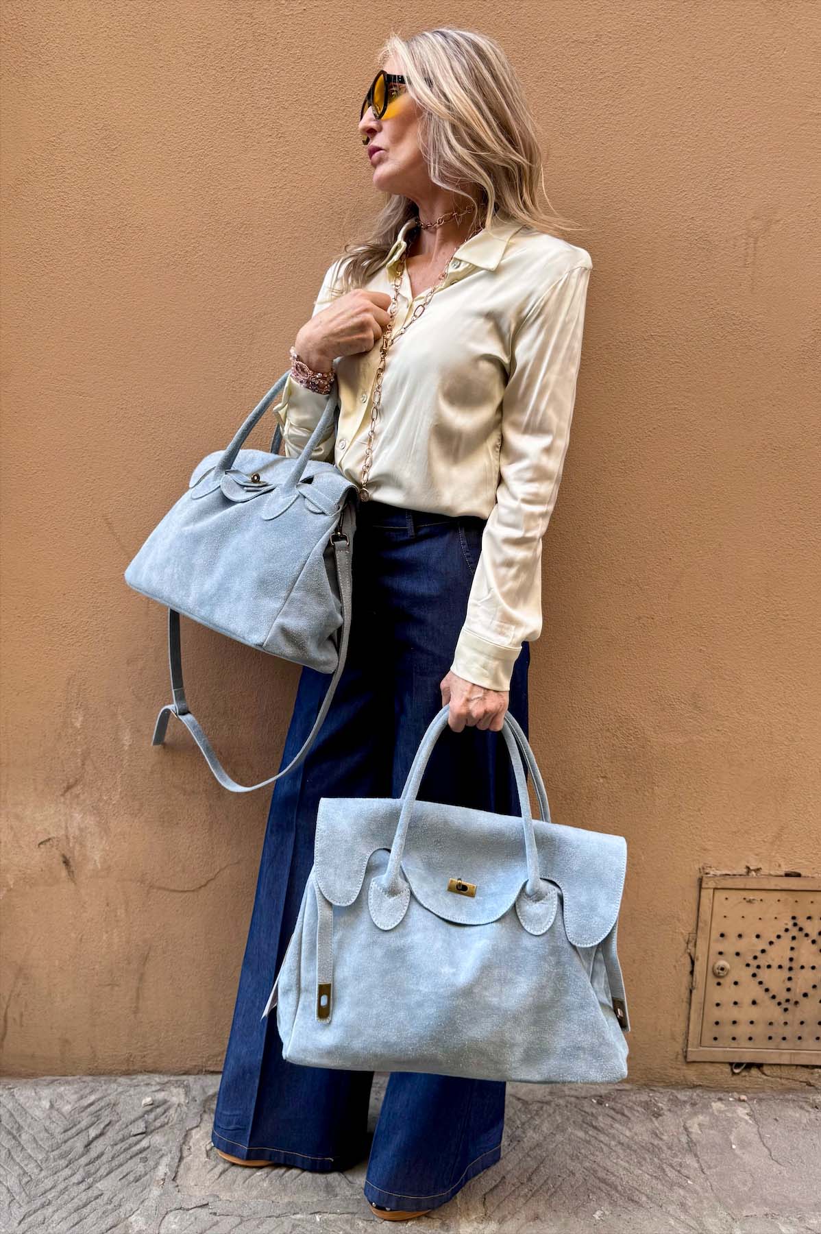 Borsa Kelly Grande Camoscio