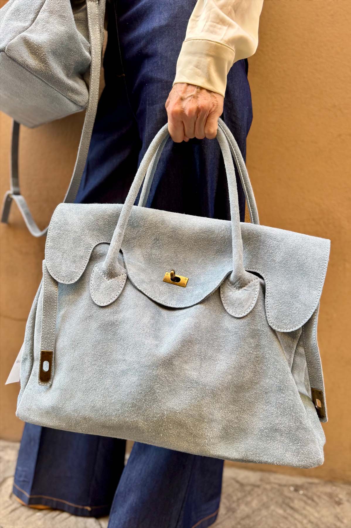 Borsa Kelly Grande Camoscio