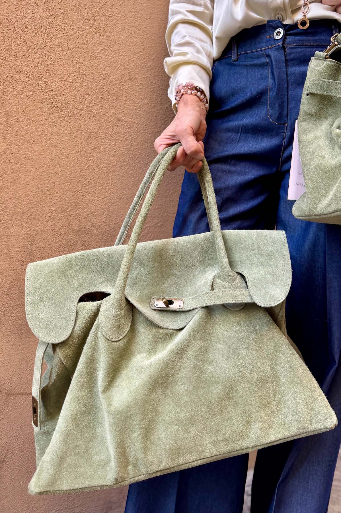 Borsa Kelly Grande Camoscio