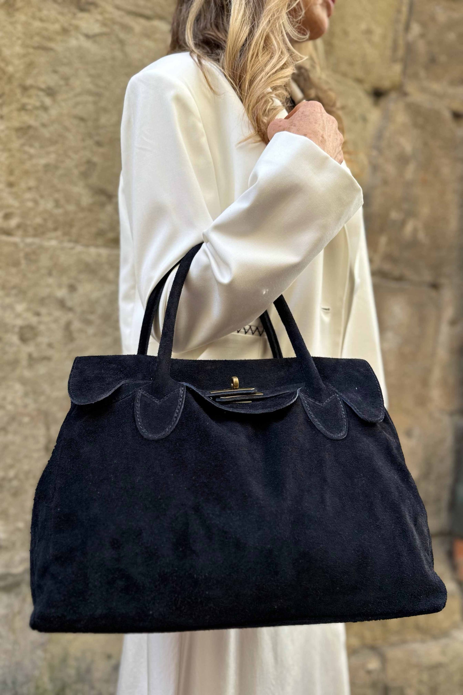 Borsa Kelly Grande Camoscio