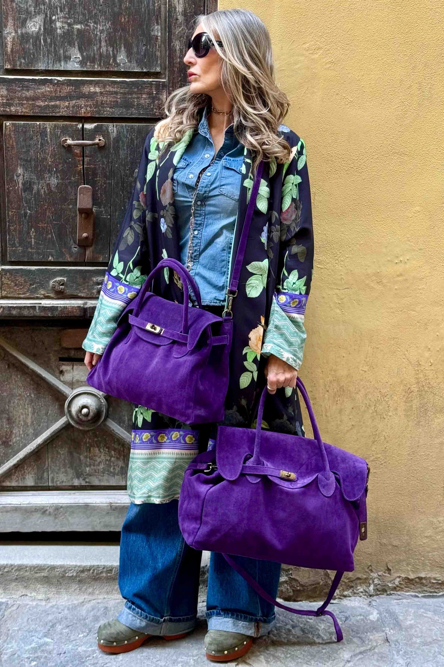 Borsa Kelly Piccola Camoscio