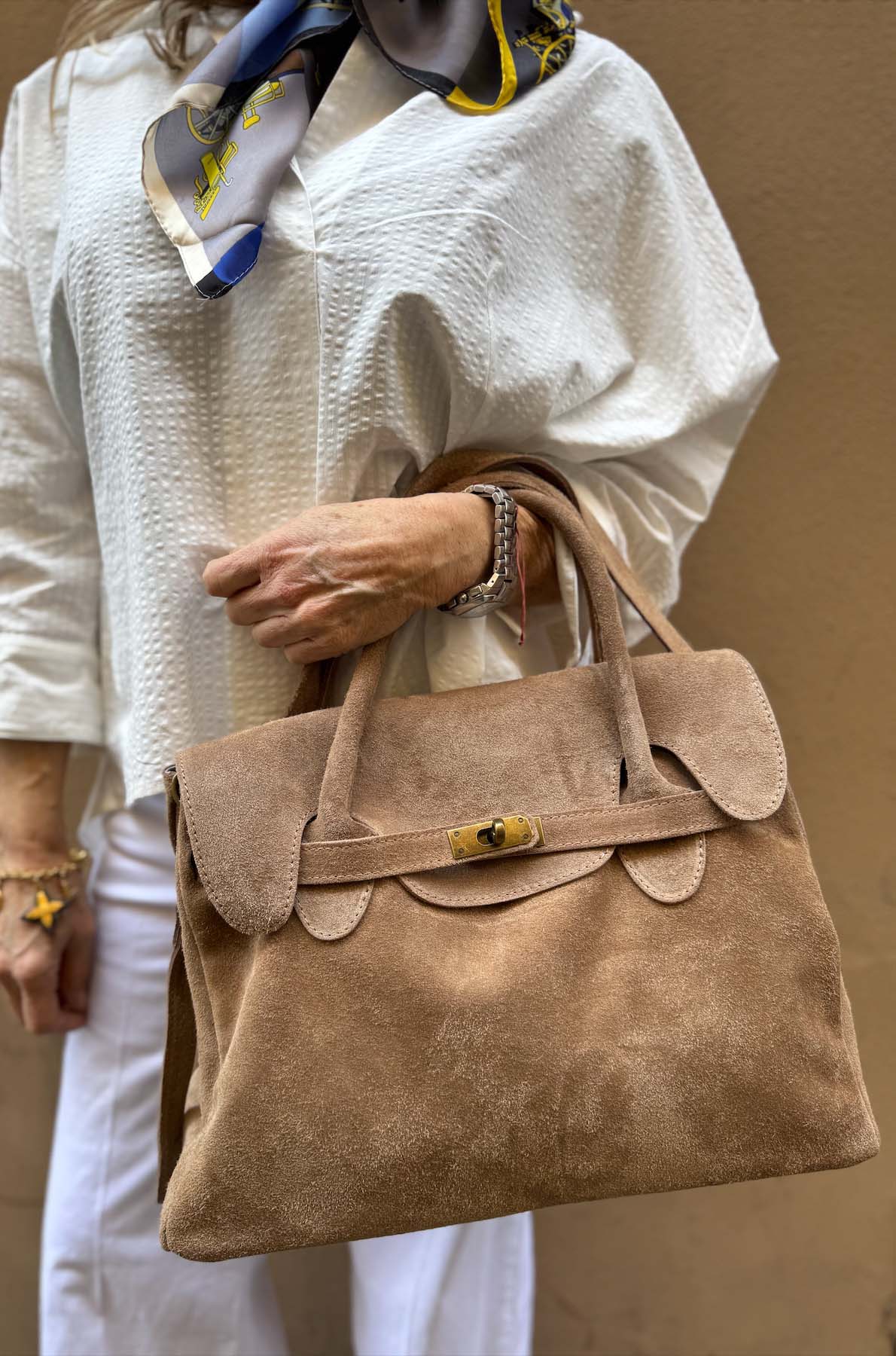 Borsa Kelly Piccola Camoscio