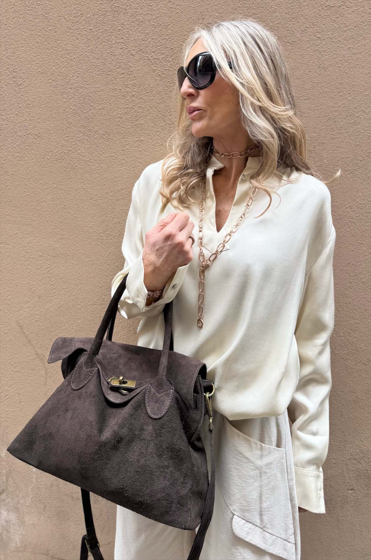 Borsa Kelly Piccola Camoscio