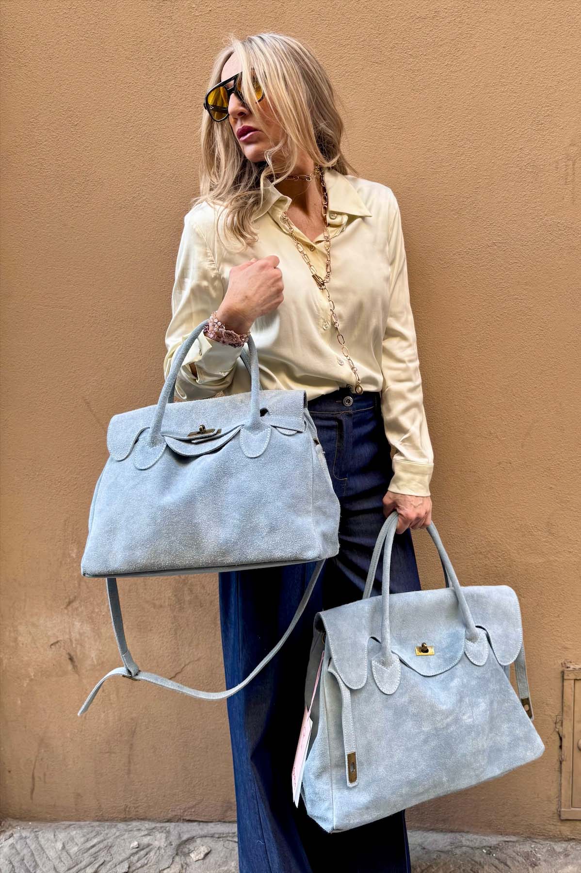 Borsa Kelly Piccola Camoscio