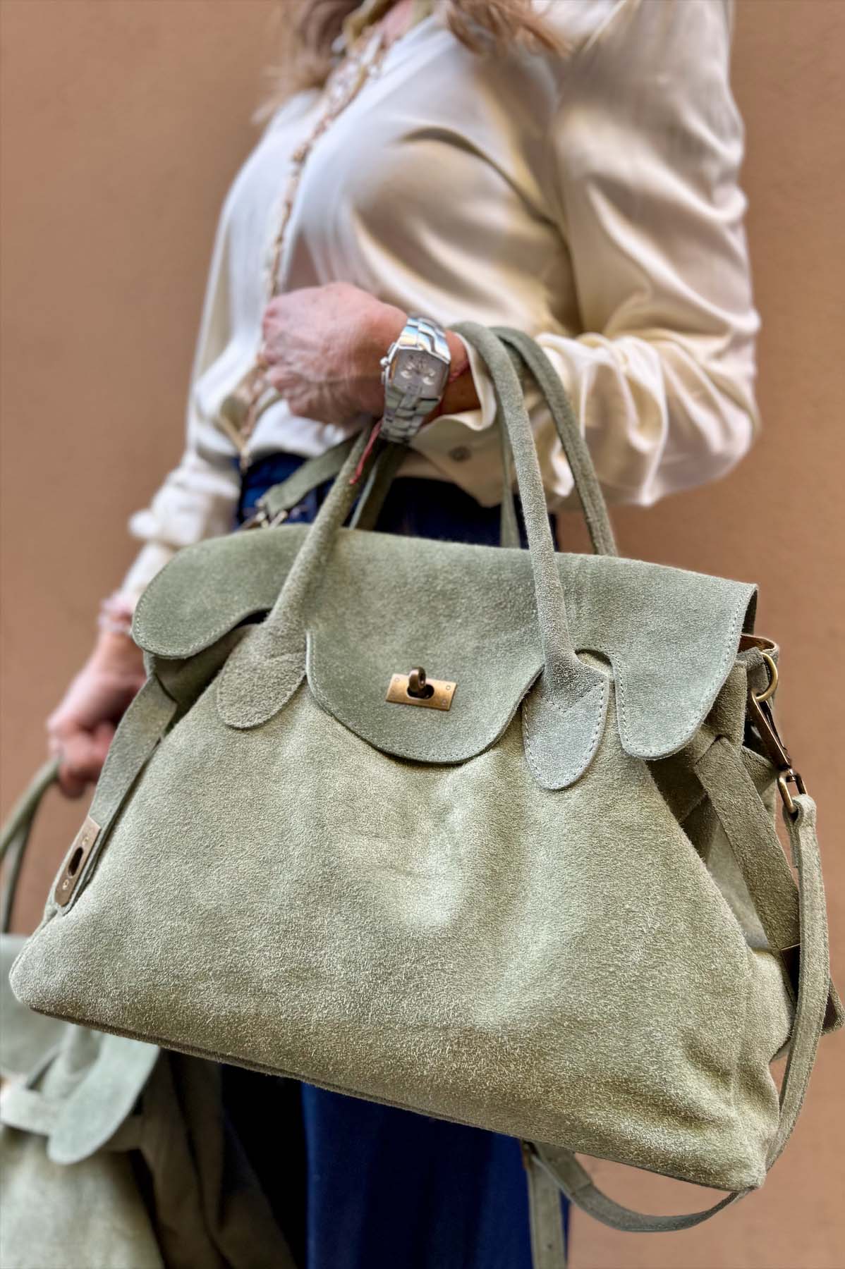 Borsa Kelly Piccola Camoscio