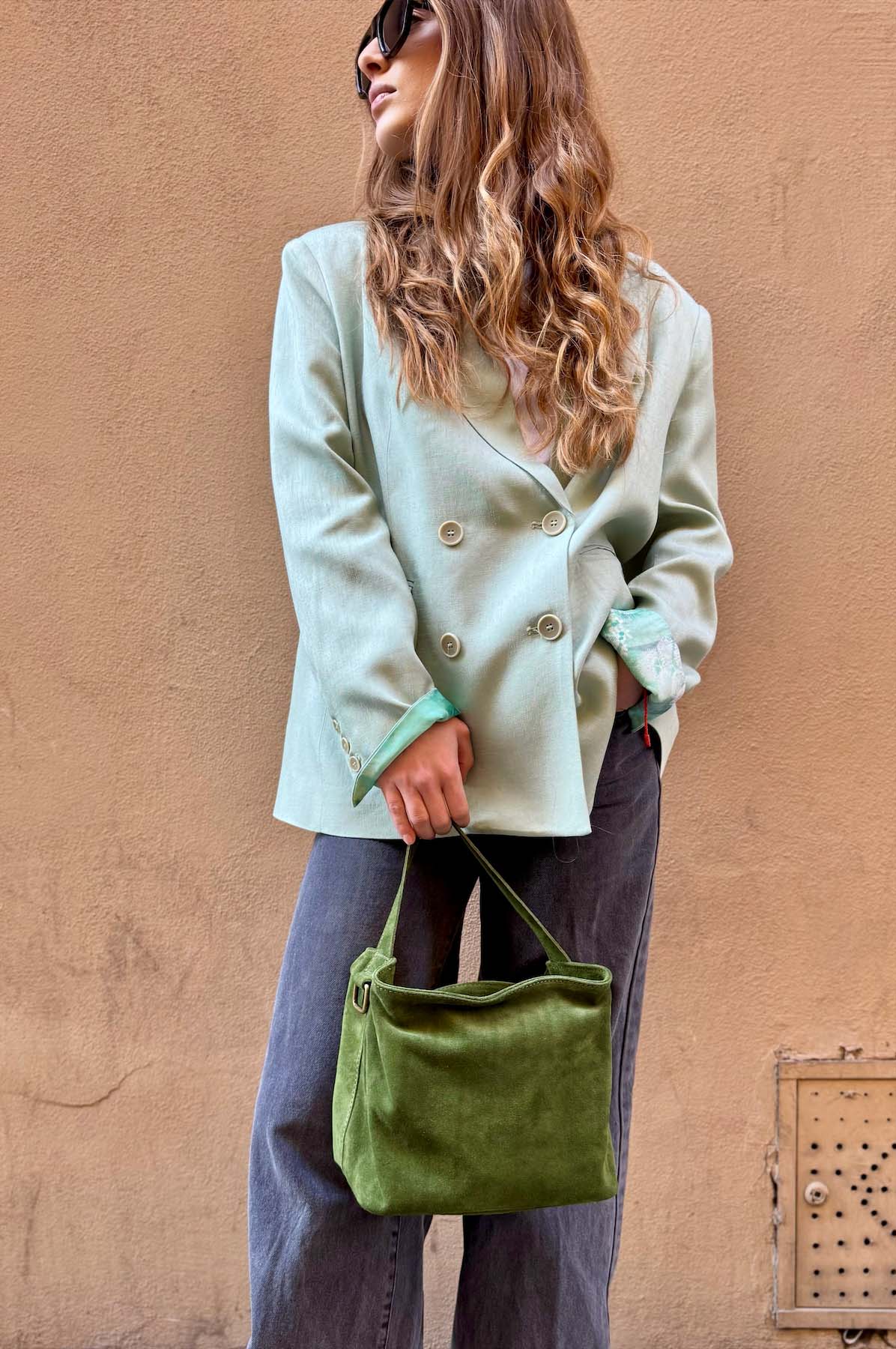 Borsa a Mano Camoscio