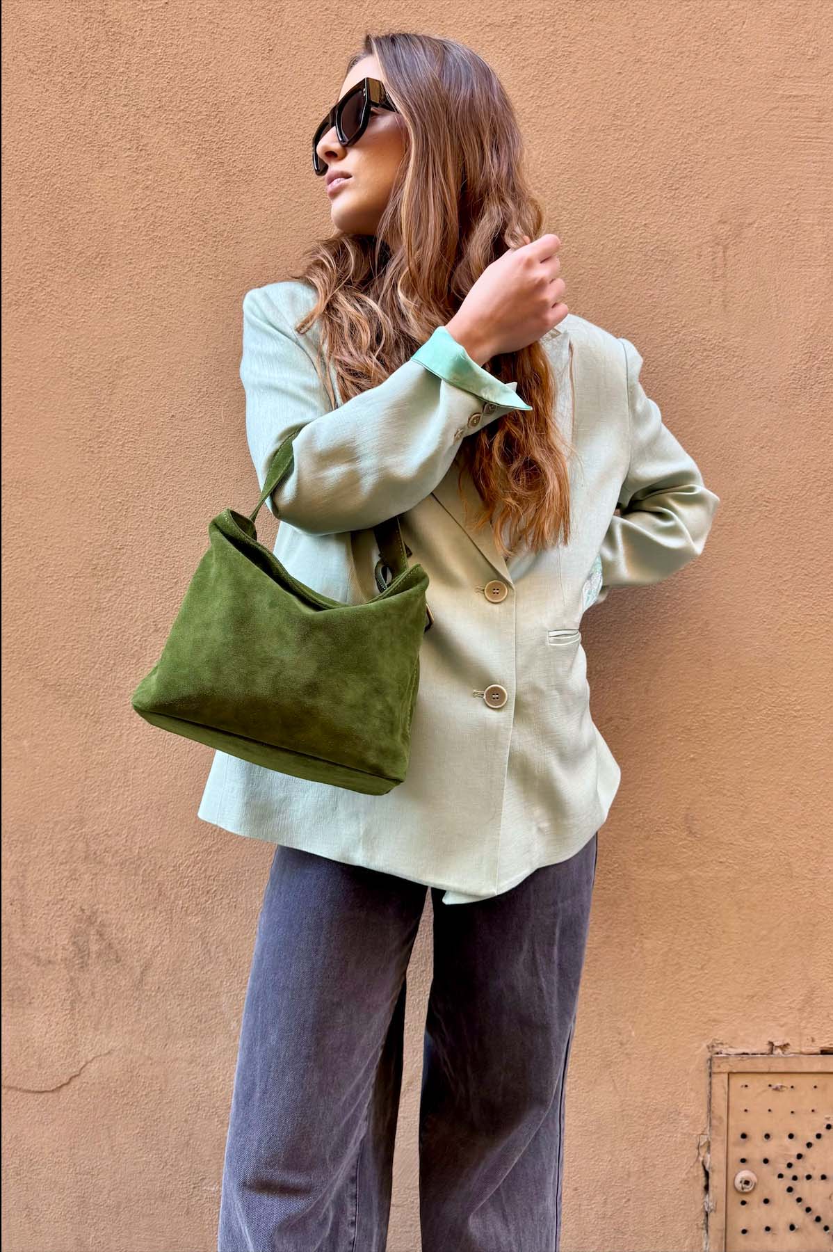 Borsa a Mano Camoscio