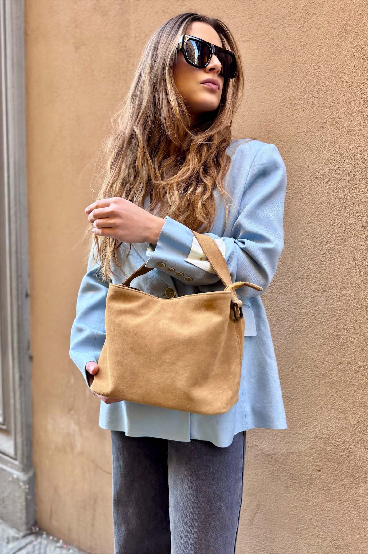 Borsa a Mano Camoscio