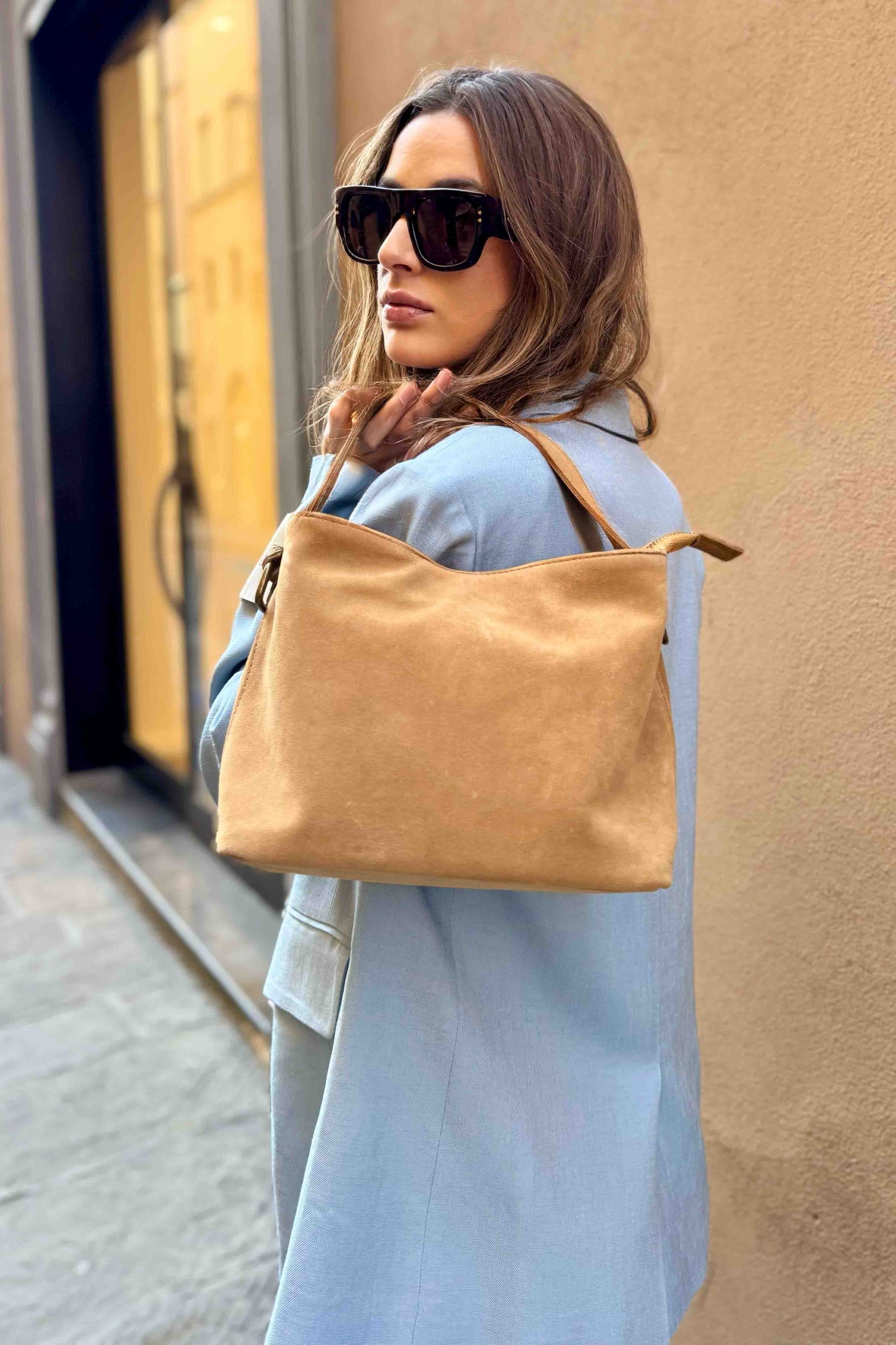 Borsa a Mano Camoscio