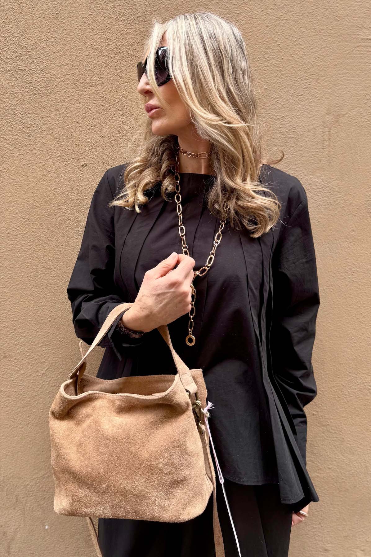 Borsa a Mano Camoscio