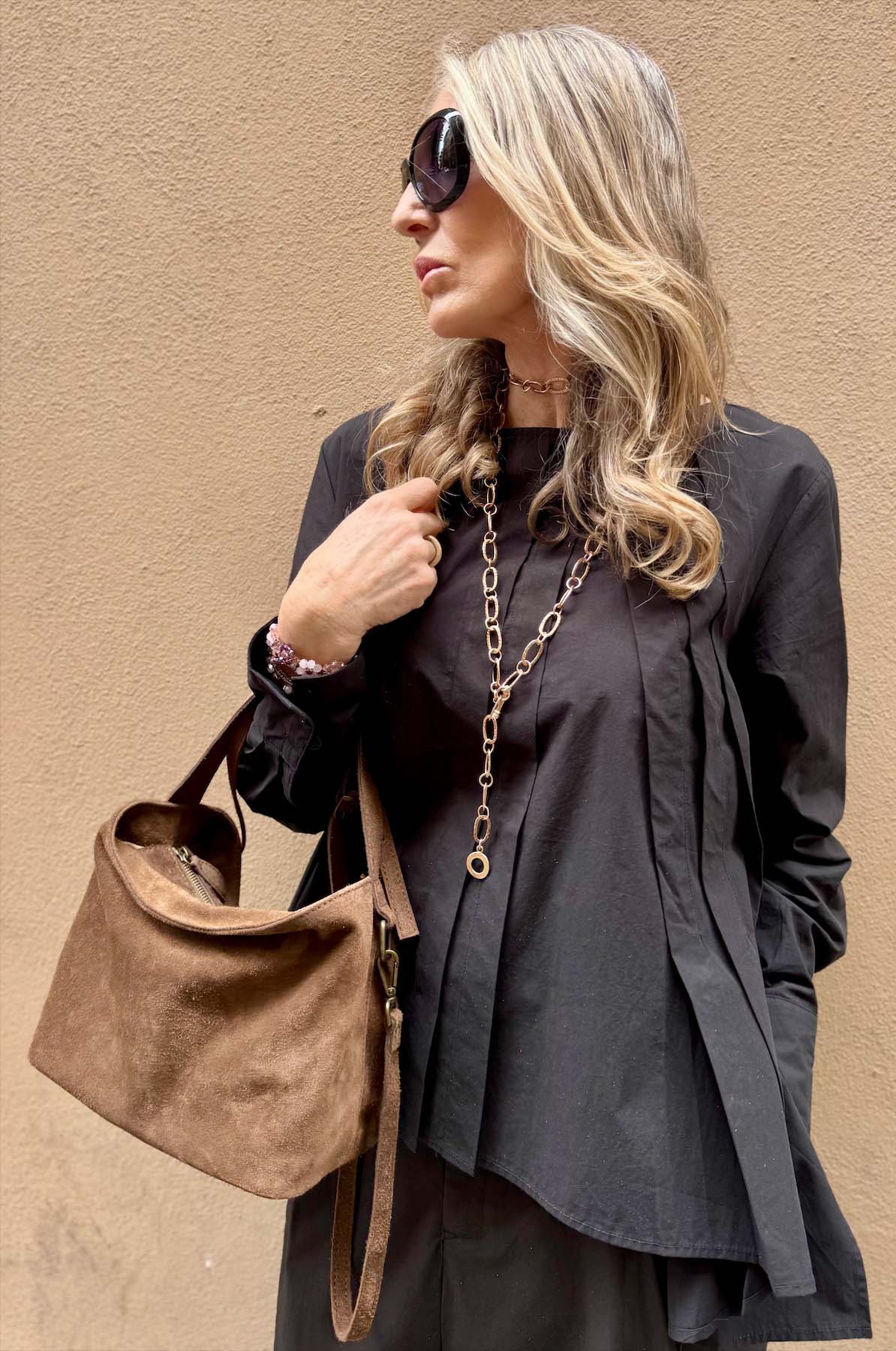 Borsa a Mano Camoscio