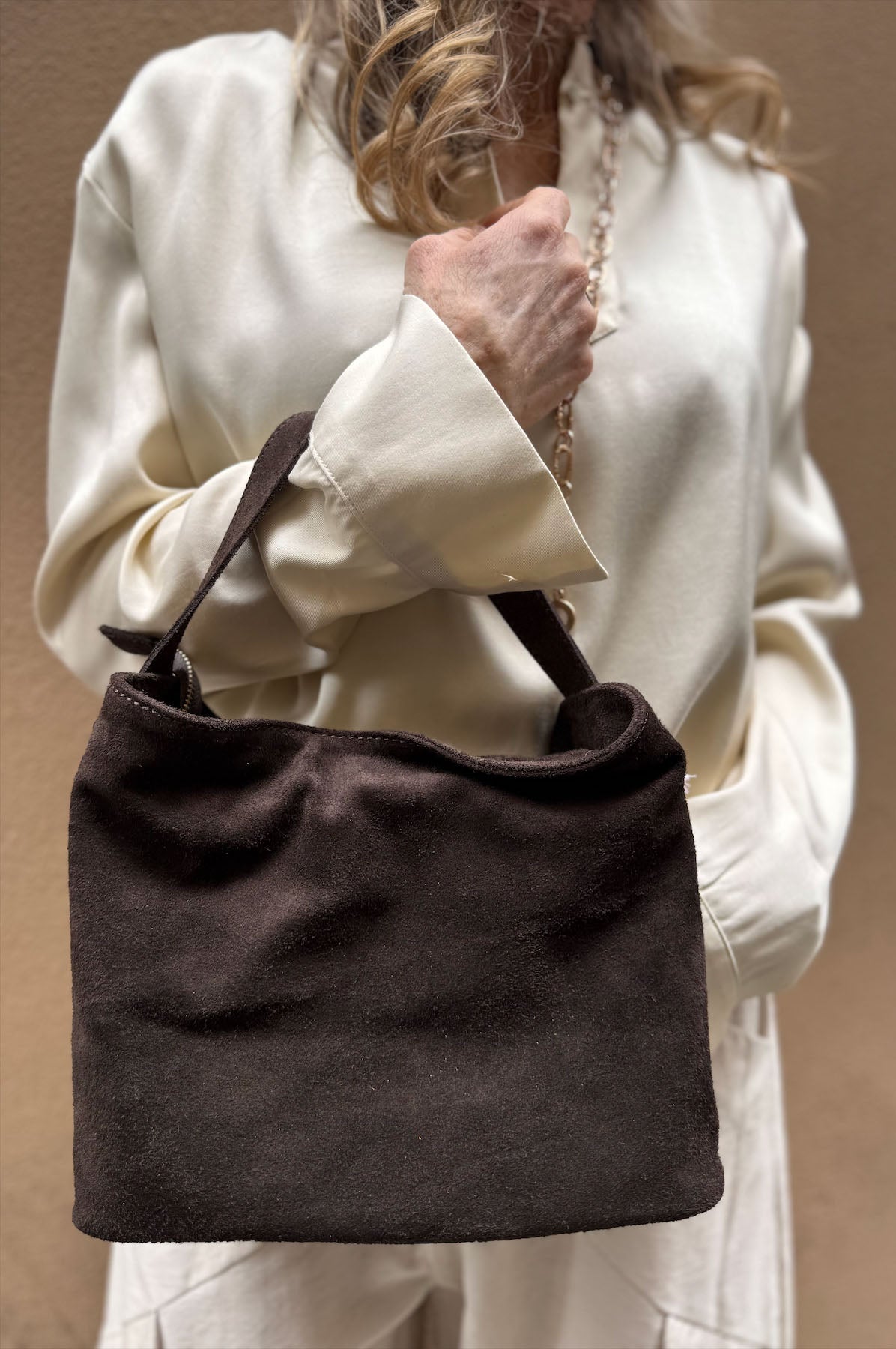 Borsa a Mano Camoscio